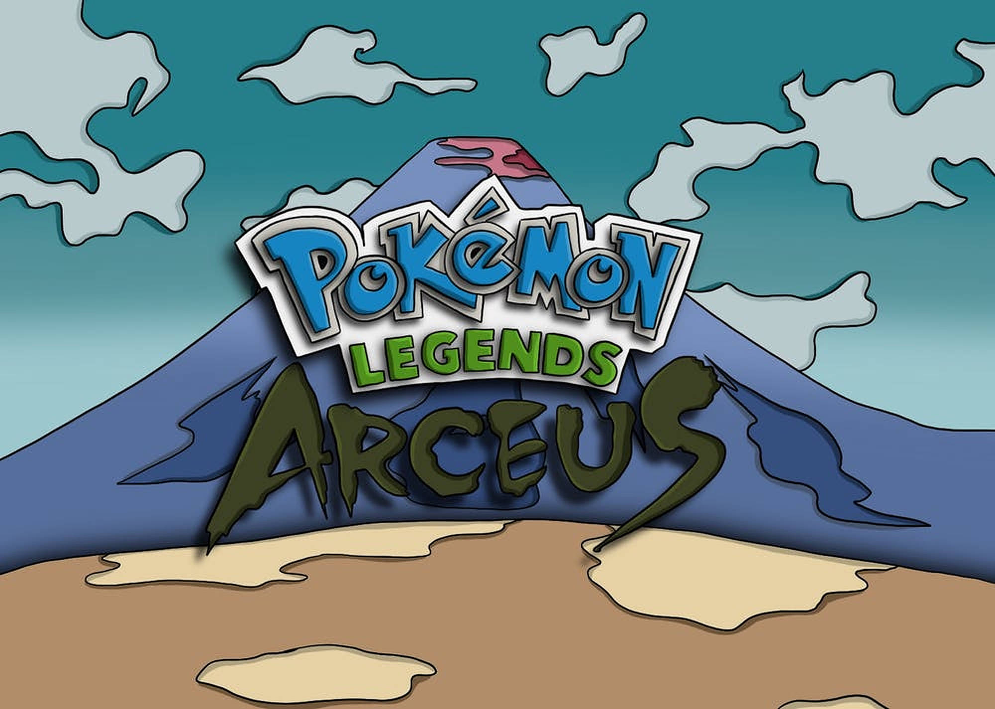 Pokemon Legends Arceus Гірська ілюстрація Шпалери