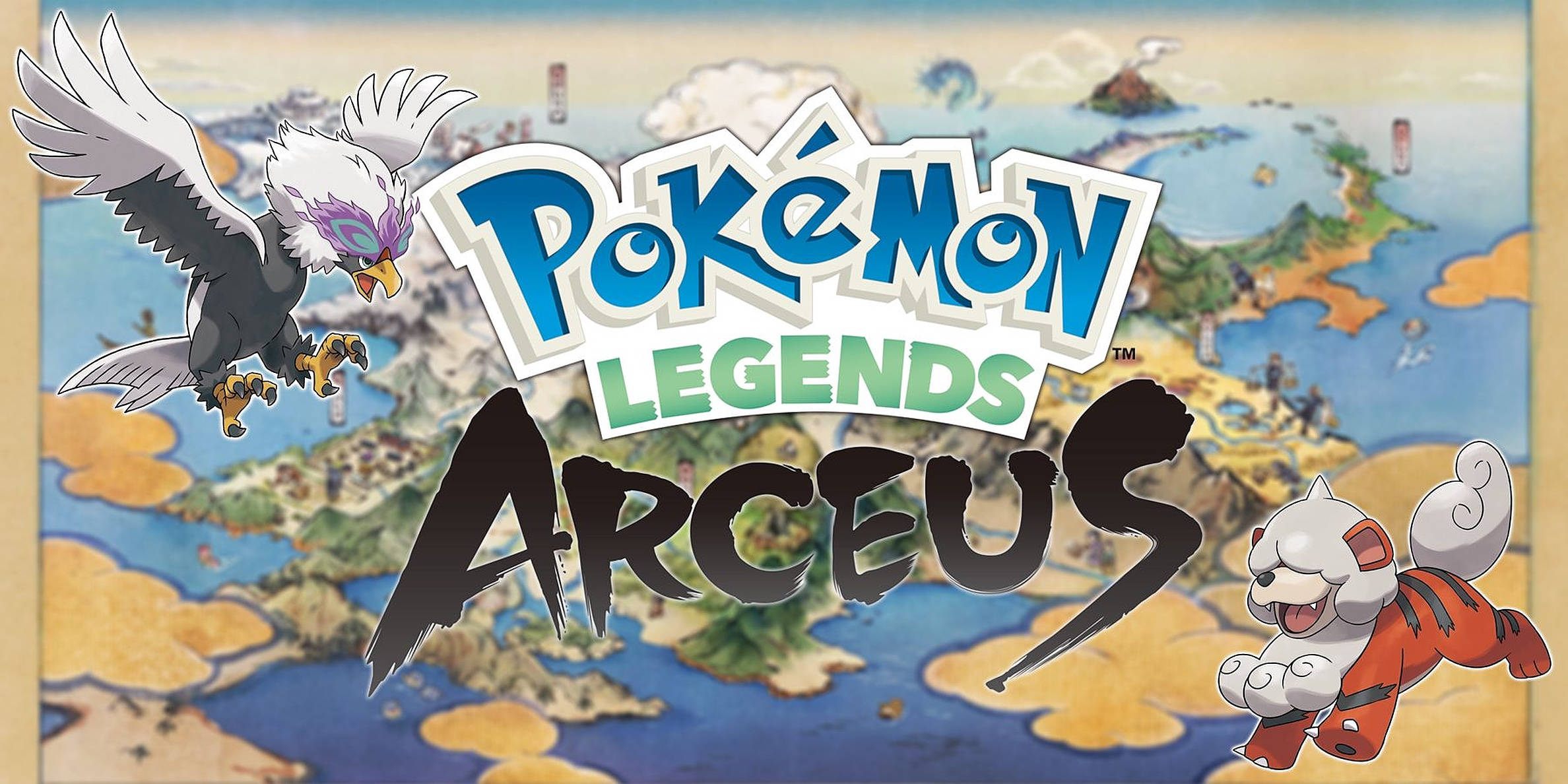 Pokémon Legends Arceus Braviary та Growlithe Шпалери