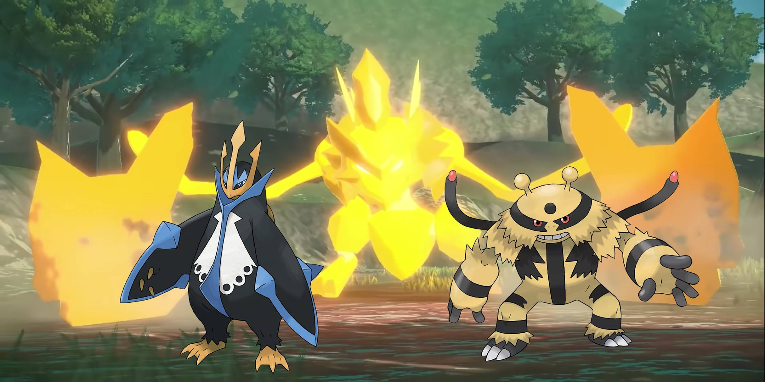 Pokemon Legends Arceus Electivire та Empoleon Шпалери