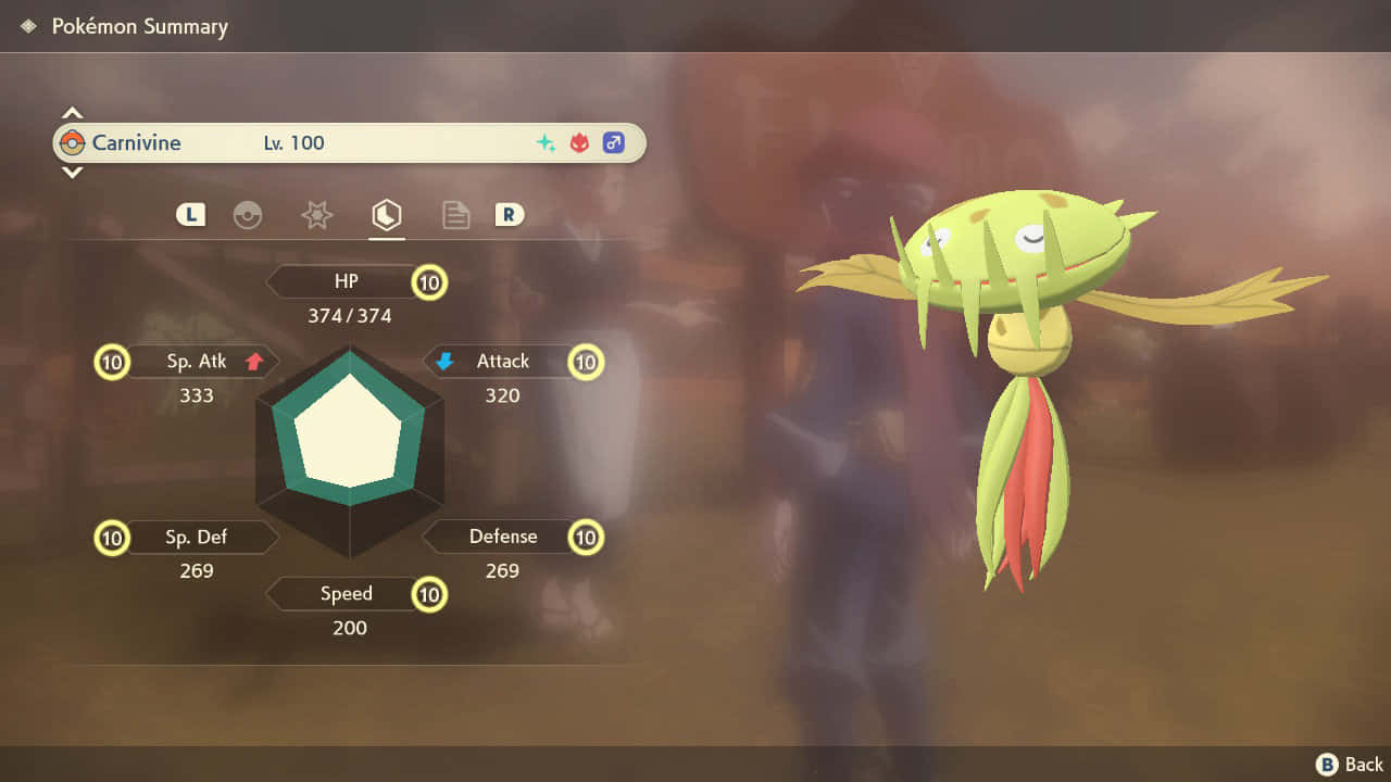 Карнивайн в дії — сцена из Pokémon Legends Arceus Шпалери