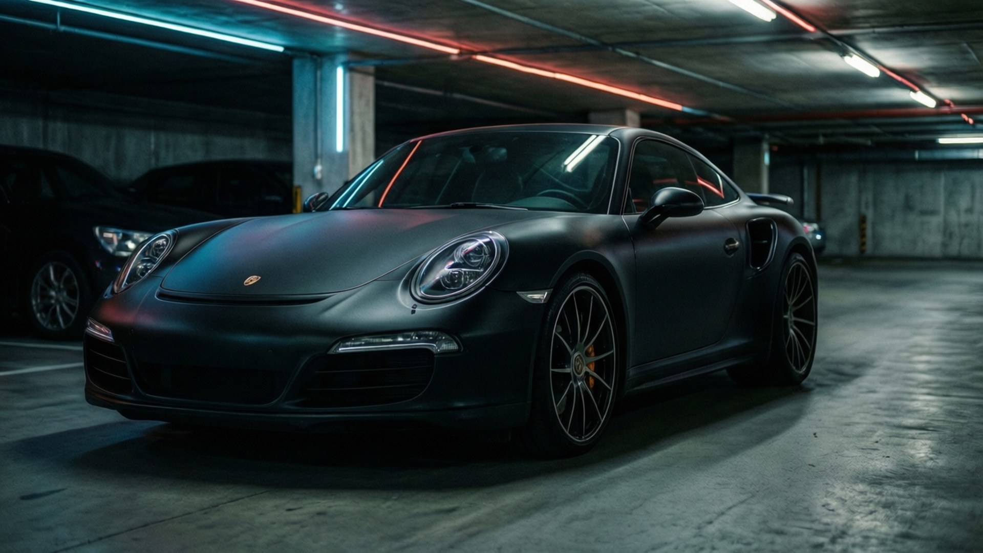 Тіньовий Porsche Шпалери