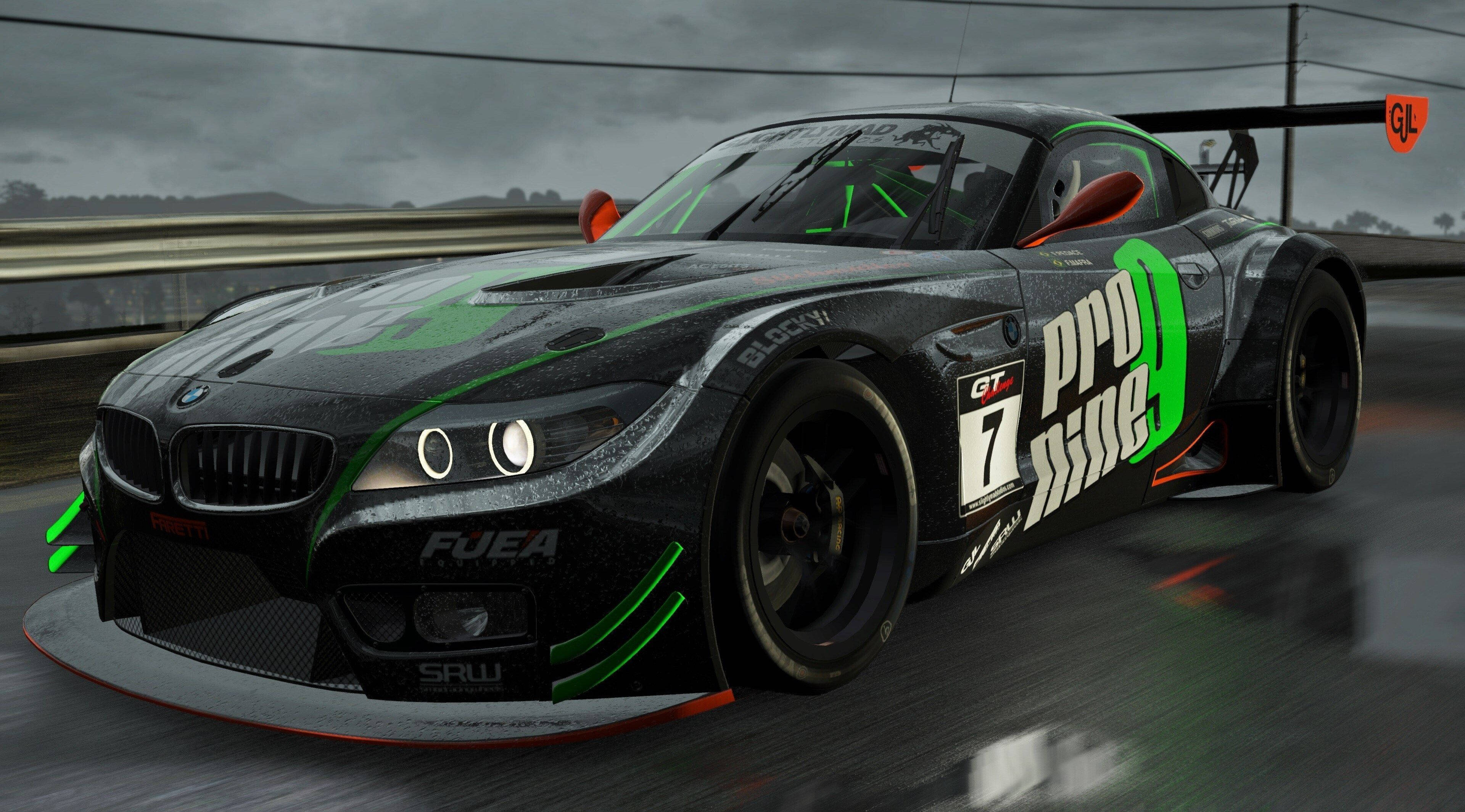 Project Cars 4K Чорний BMW M6 Шпалери