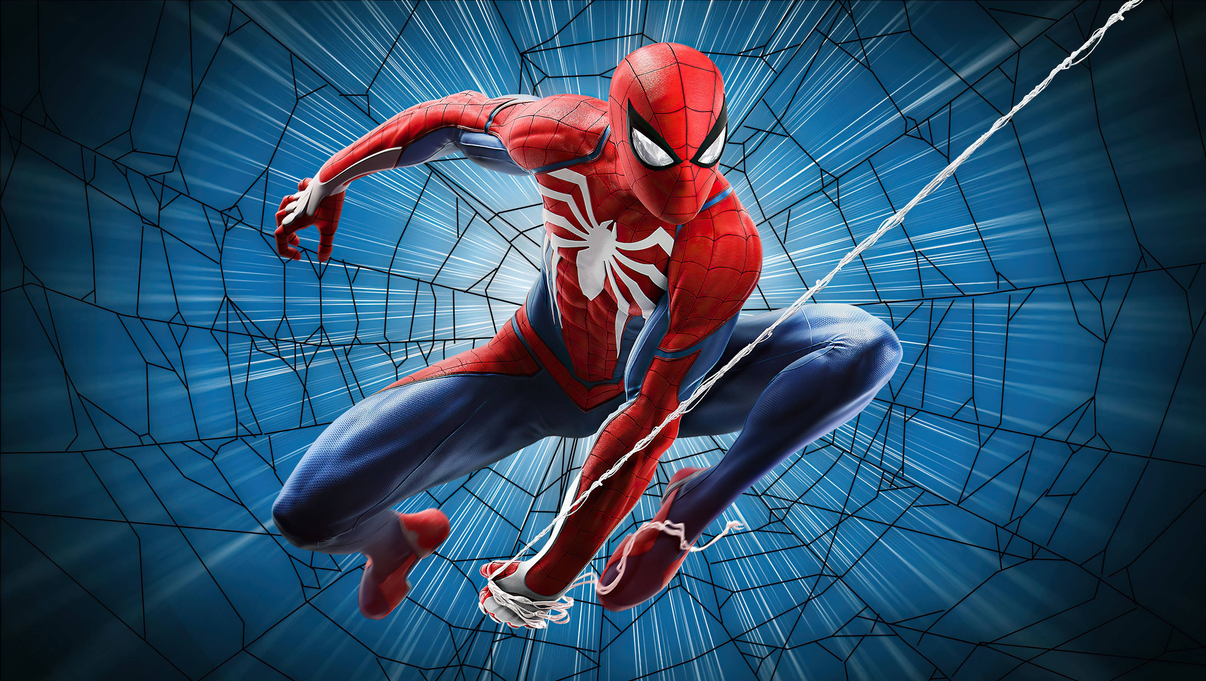 Людина-павук PS4 синій шпалери