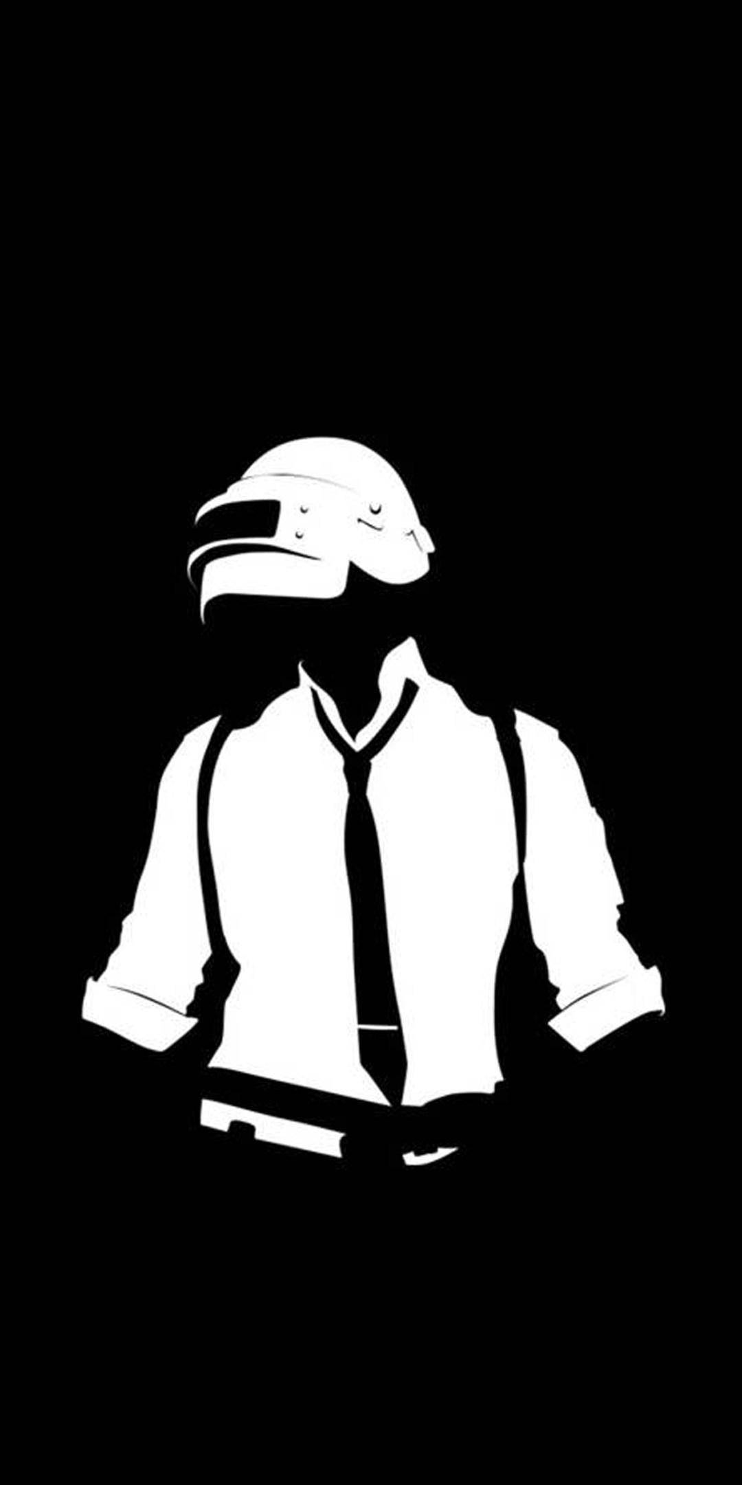 Черно-белый логотип PUBG Шпалери