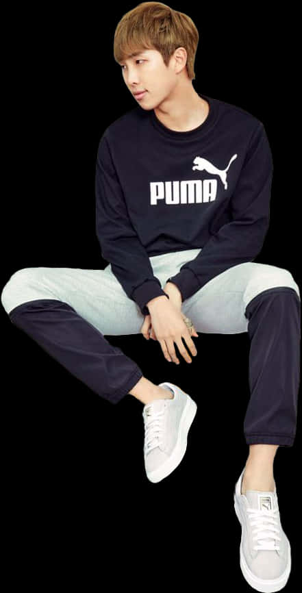 Повсякденний образ Puma в позі сидячи Шпалери