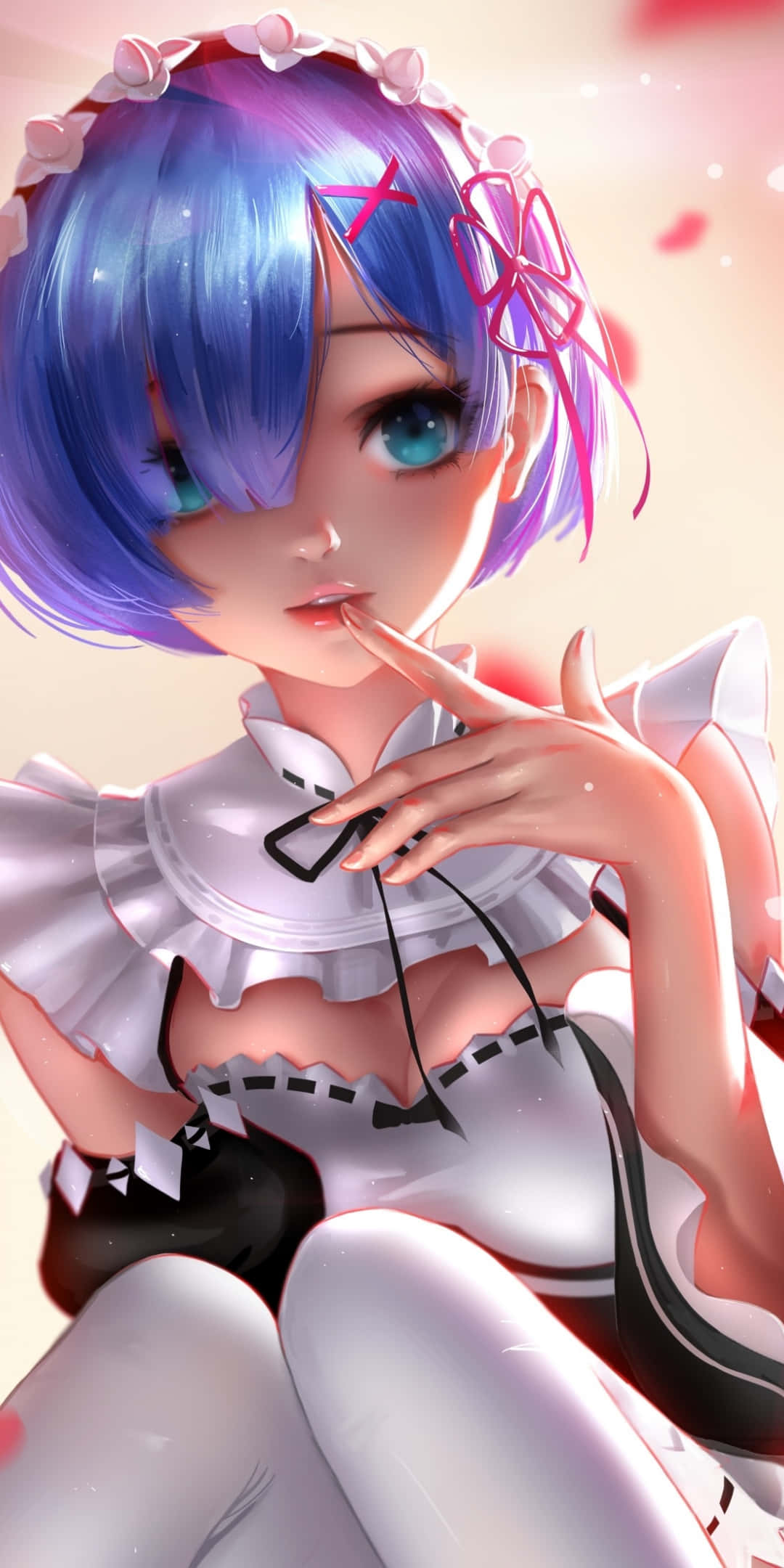 Гаряча аніме Рем Re:Zero покоївка Шпалери
