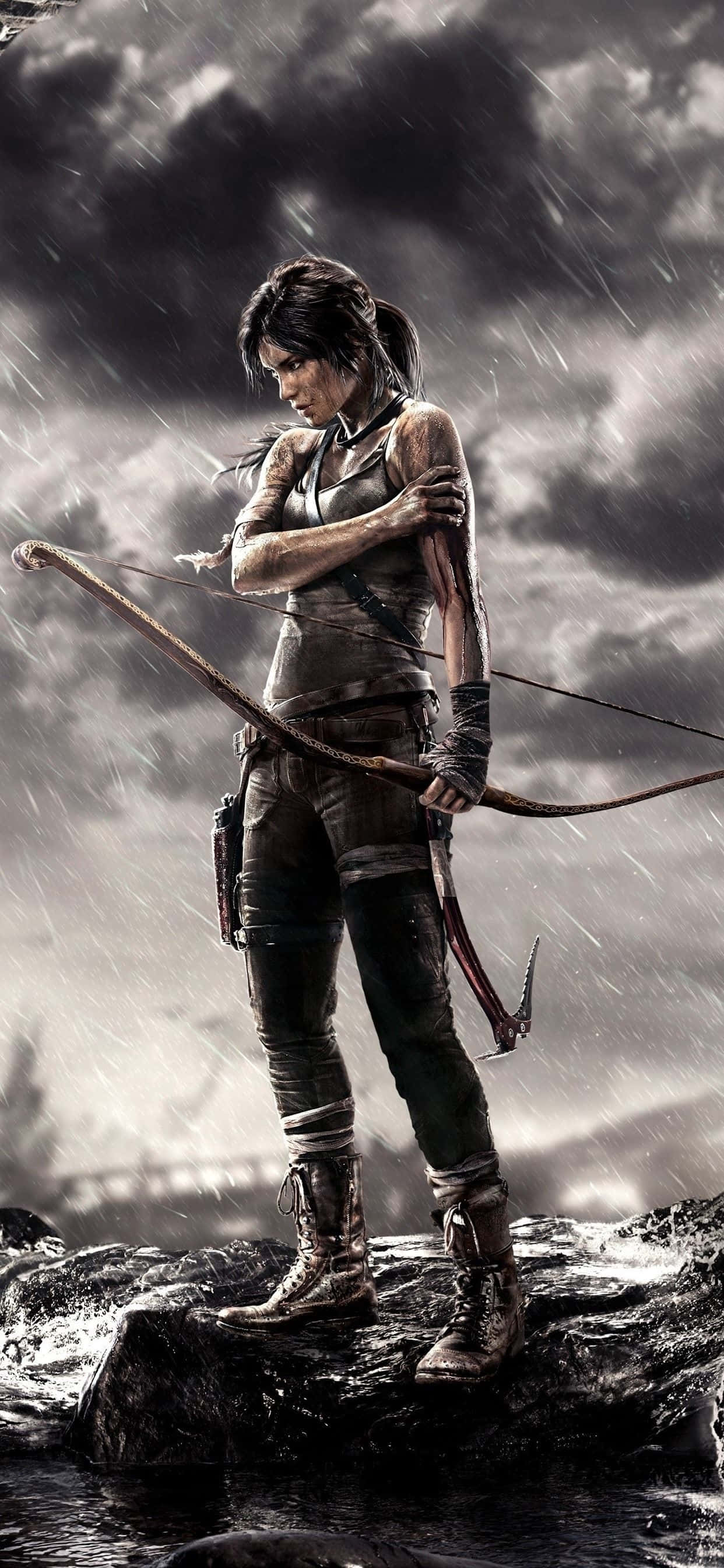 Піднимись на нові вершини в Rise of the Tomb Raider на iPhone Xs Max Шпалери