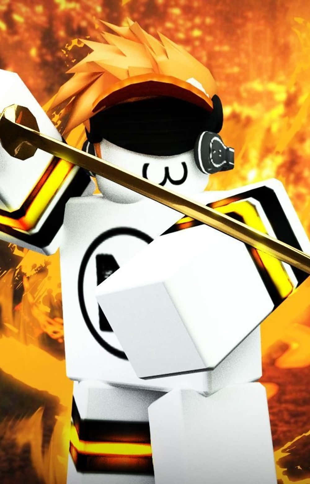 Дизайн персонажа Roblox с мечом для iPhone Шпалери