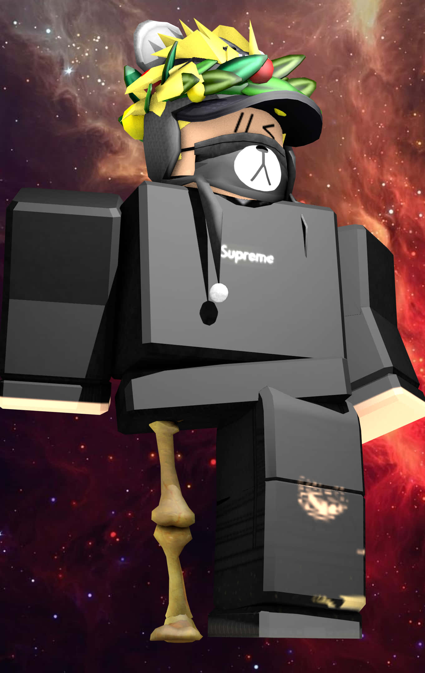 Крутой уникальный персонаж Roblox iPhone Шпалери