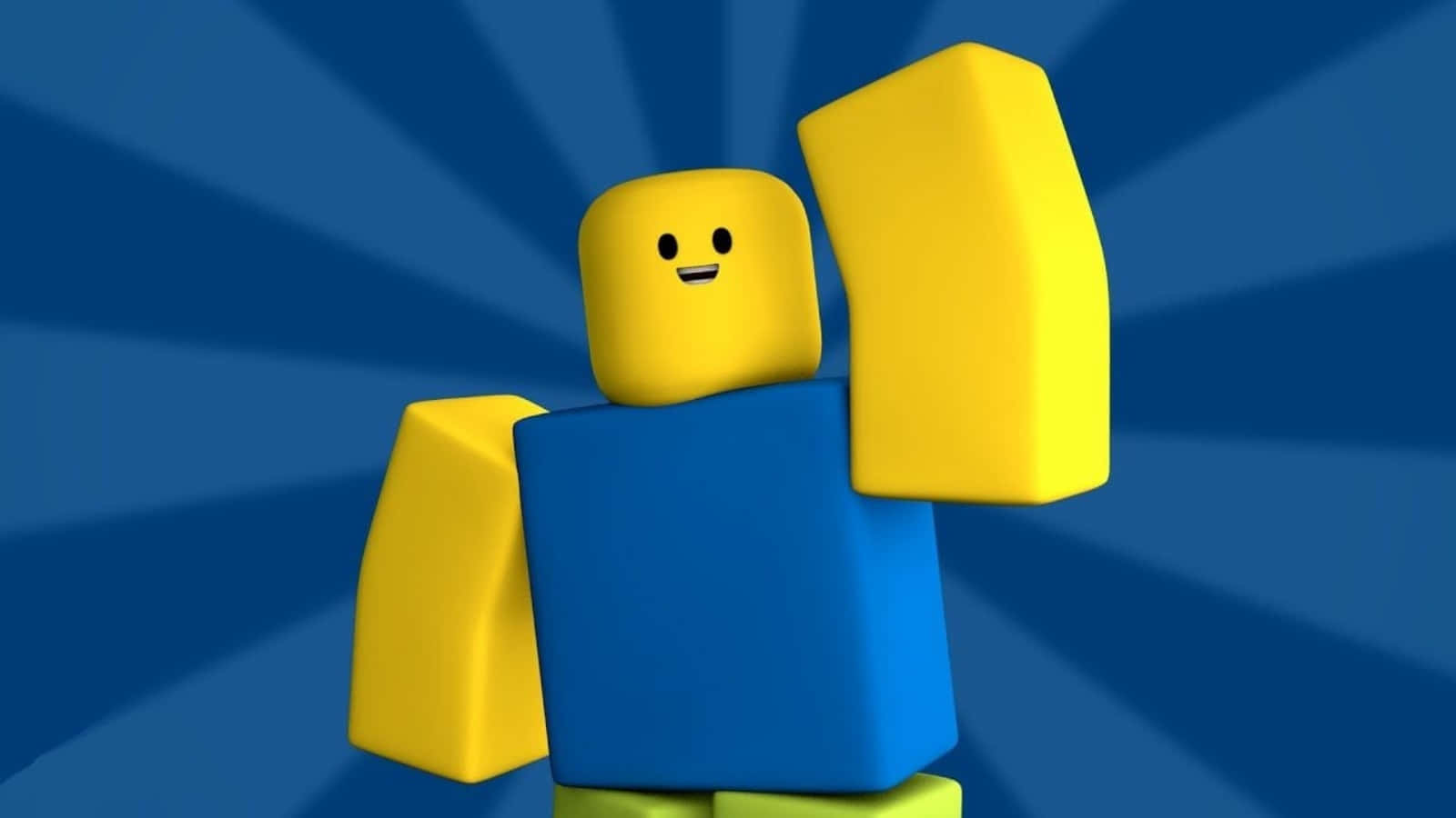 Смішна синя картинка Roblox Шпалери