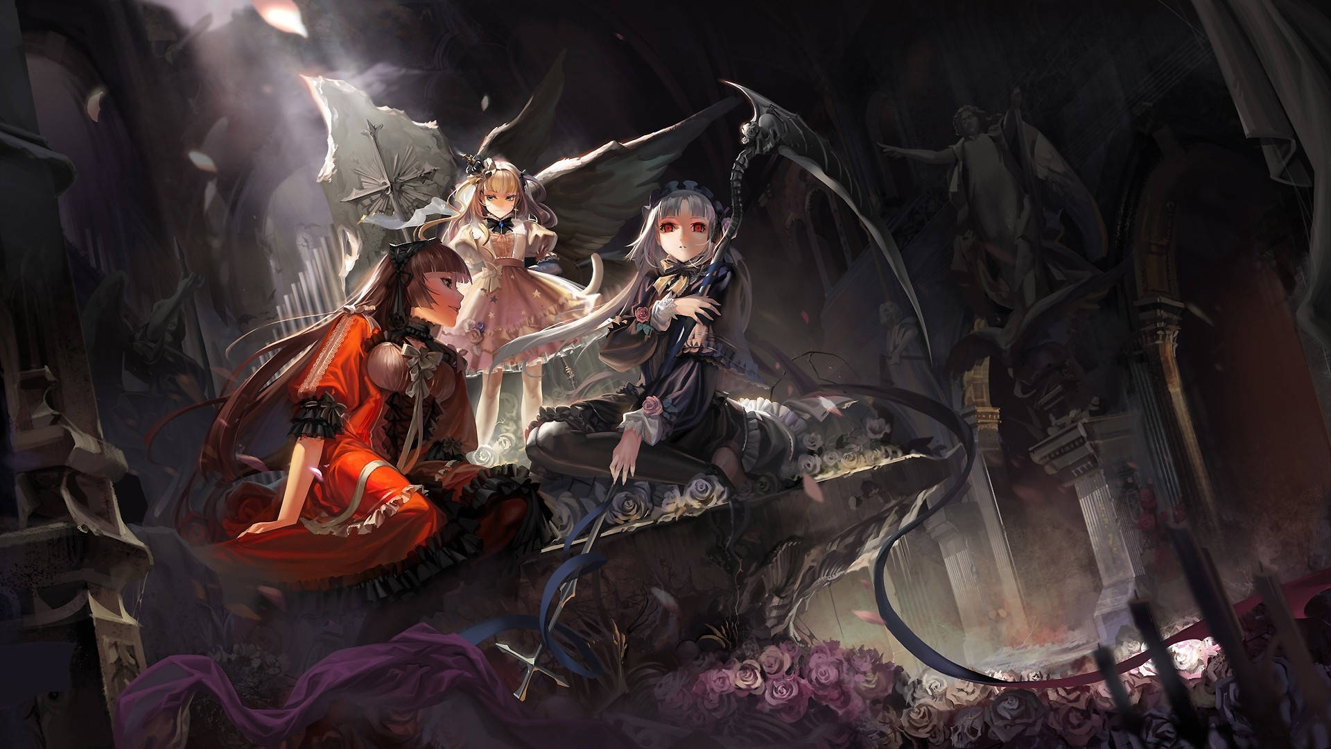 Темне аніме мистецтво Rozen Maiden Шпалери
