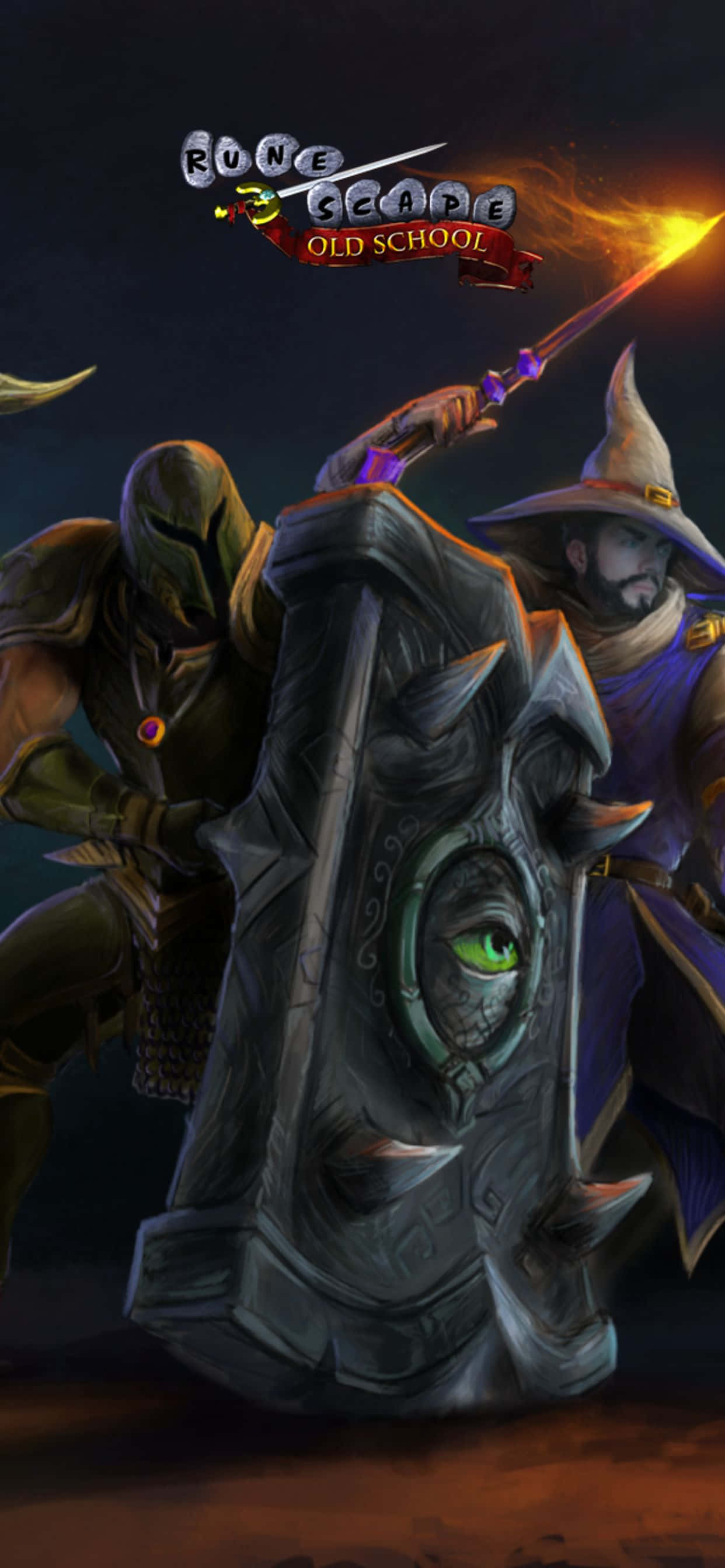 Захватывающая старая игра RuneScape на фоне iPhone XS Max Шпалери