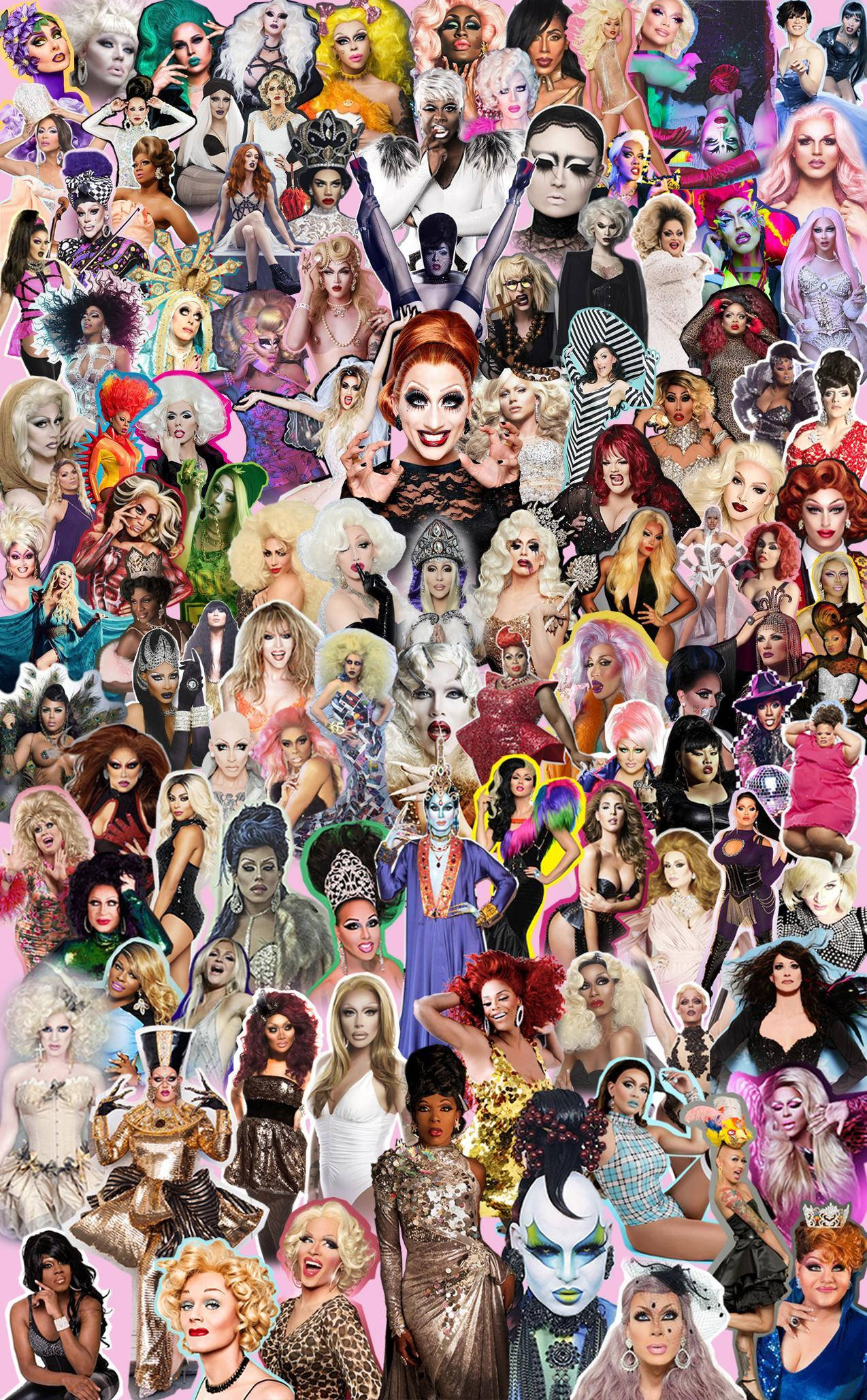 Коллаж RuPaul's Drag Race Шпалери