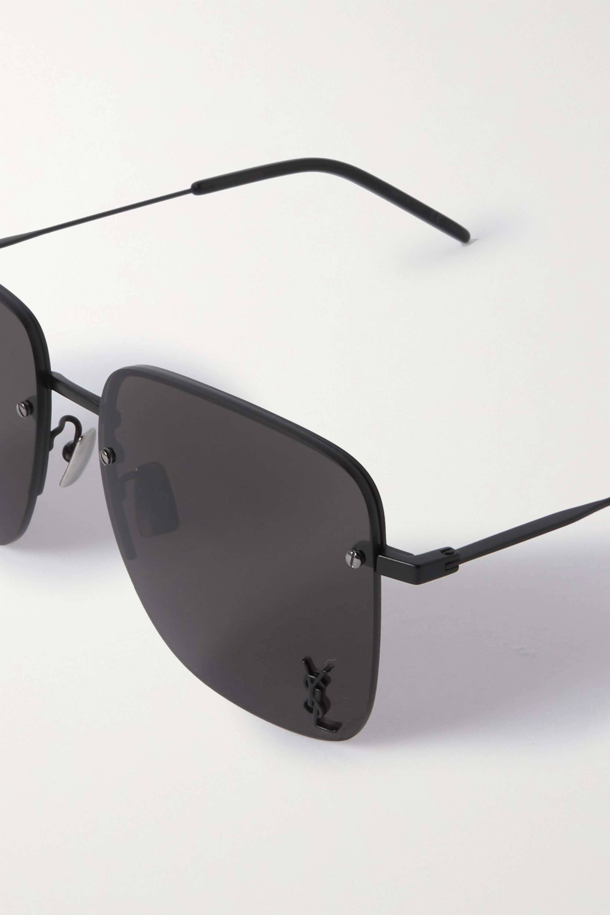 Металлические солнцезащитные очки Saint Laurent квадратной формы Шпалери