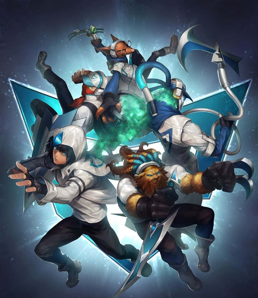 Samsung Galaxy White Pixel 3 XL League of Legends фон Шпалери