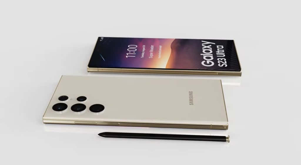 Samsung S23 Ultra золотистый Шпалери
