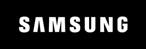 Логотип Samsung на чорному фоні Шпалери