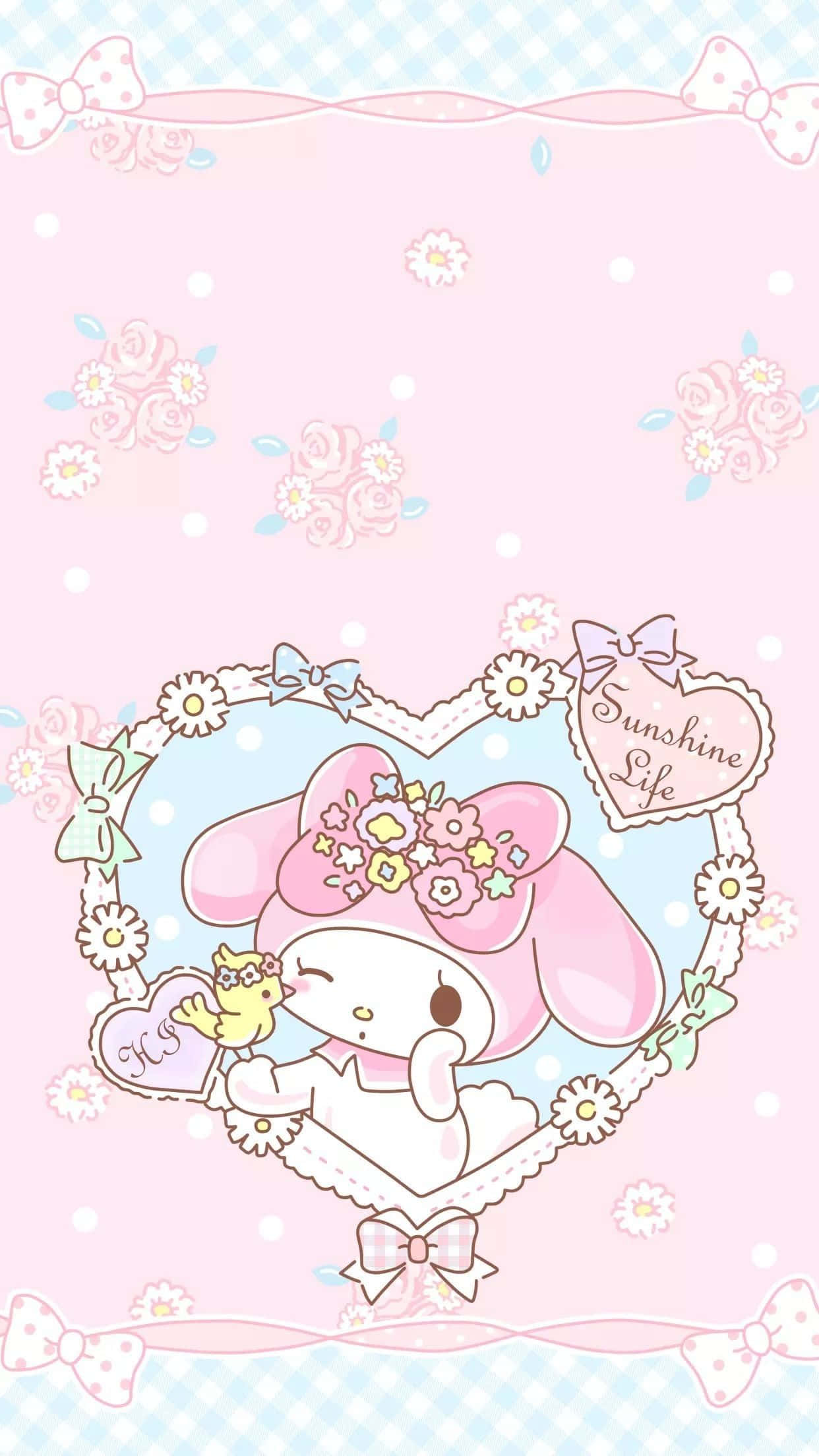 Милі персонажі Sanrio на фон. Шпалери