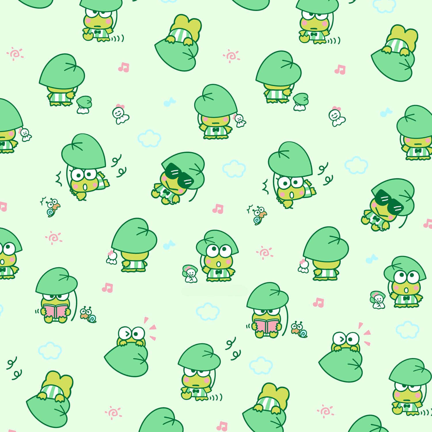 Веселе зібрання персонажів Sanrio Шпалери
