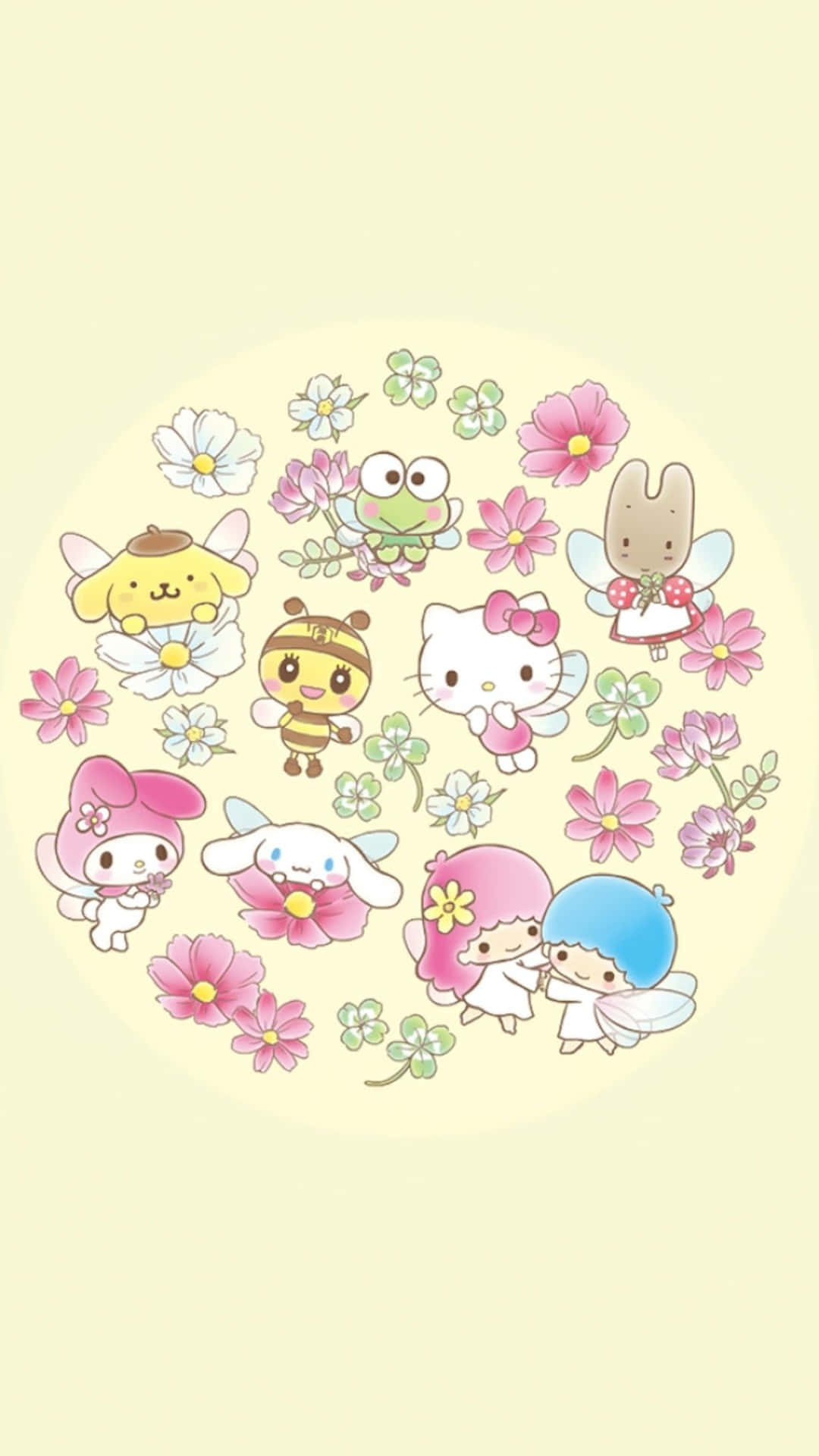 Sanrio PFP Квітковий Шпалери