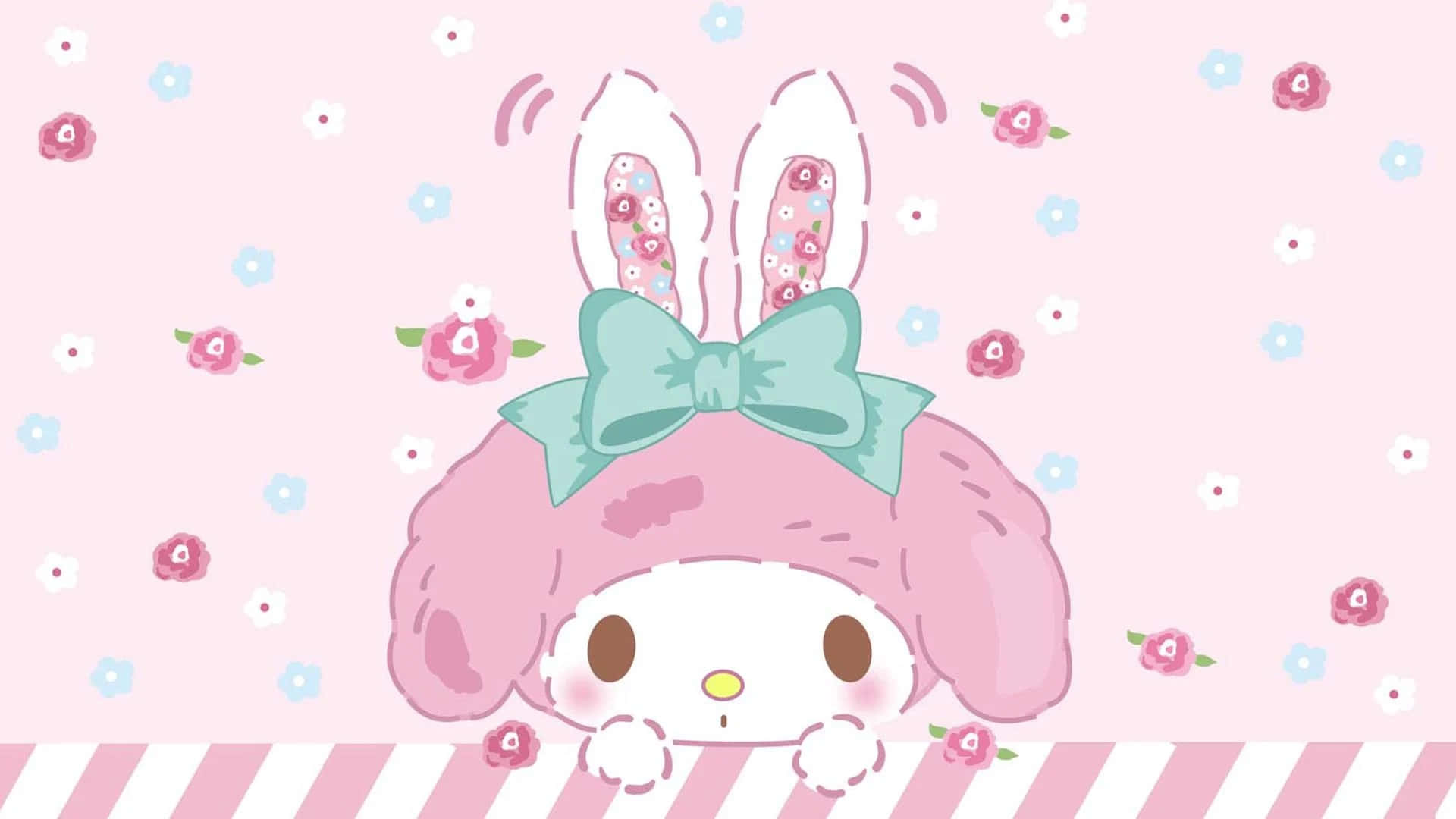 Покажи свою любовь к Sanrio с этим веселым фоном! Шпалери