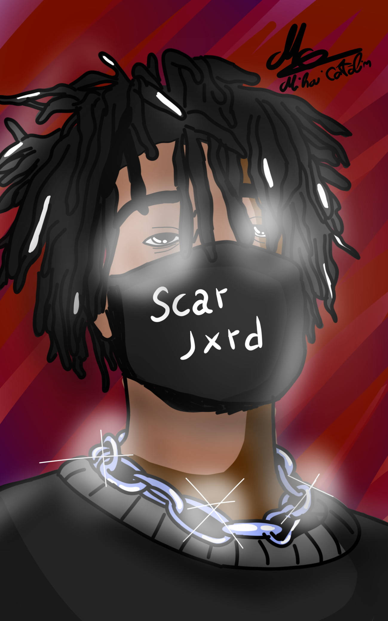 Scarlxrd Красный Фан-Арт Шпалери