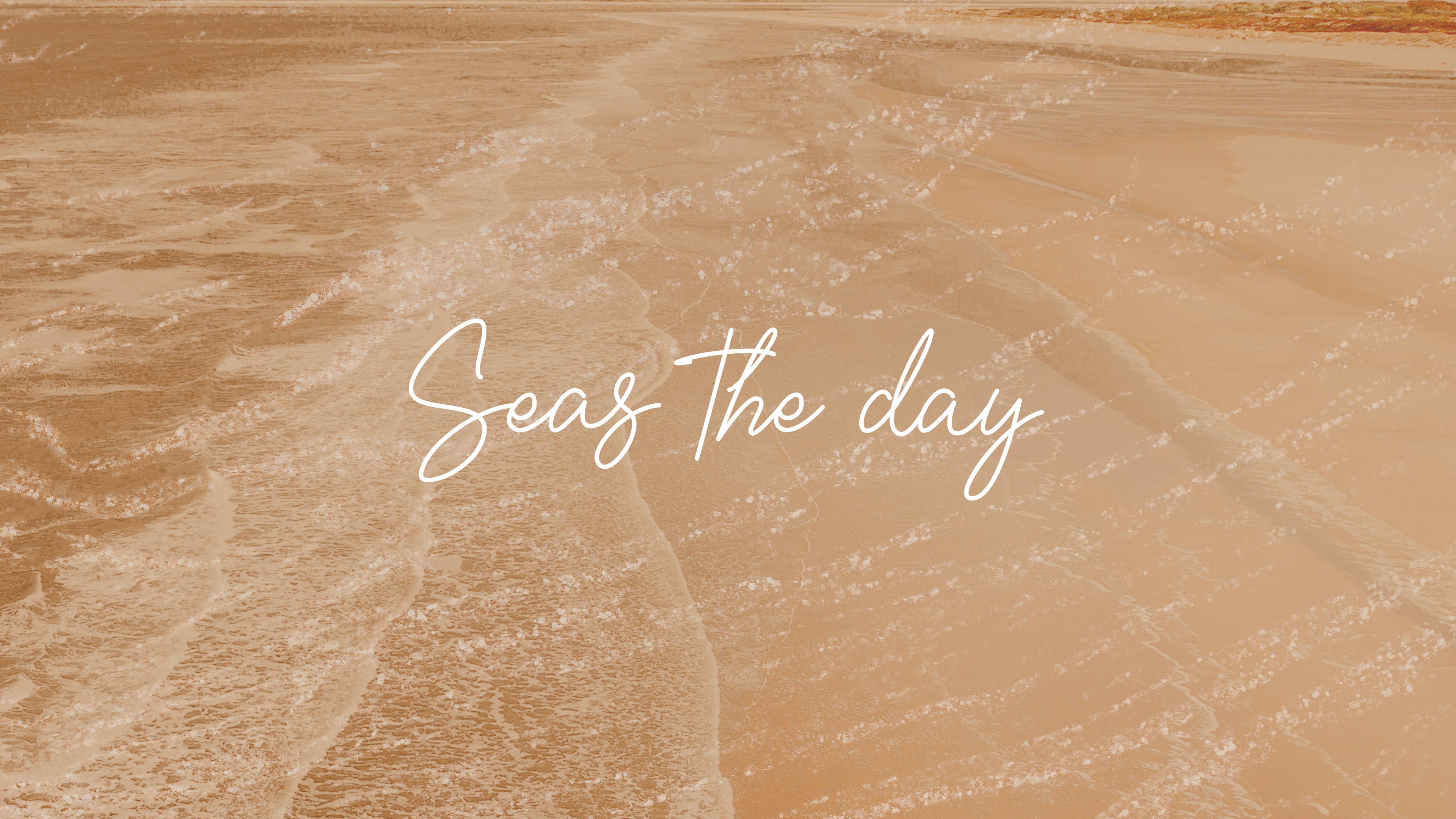 Seas The Day Кремова Естетика Шпалери