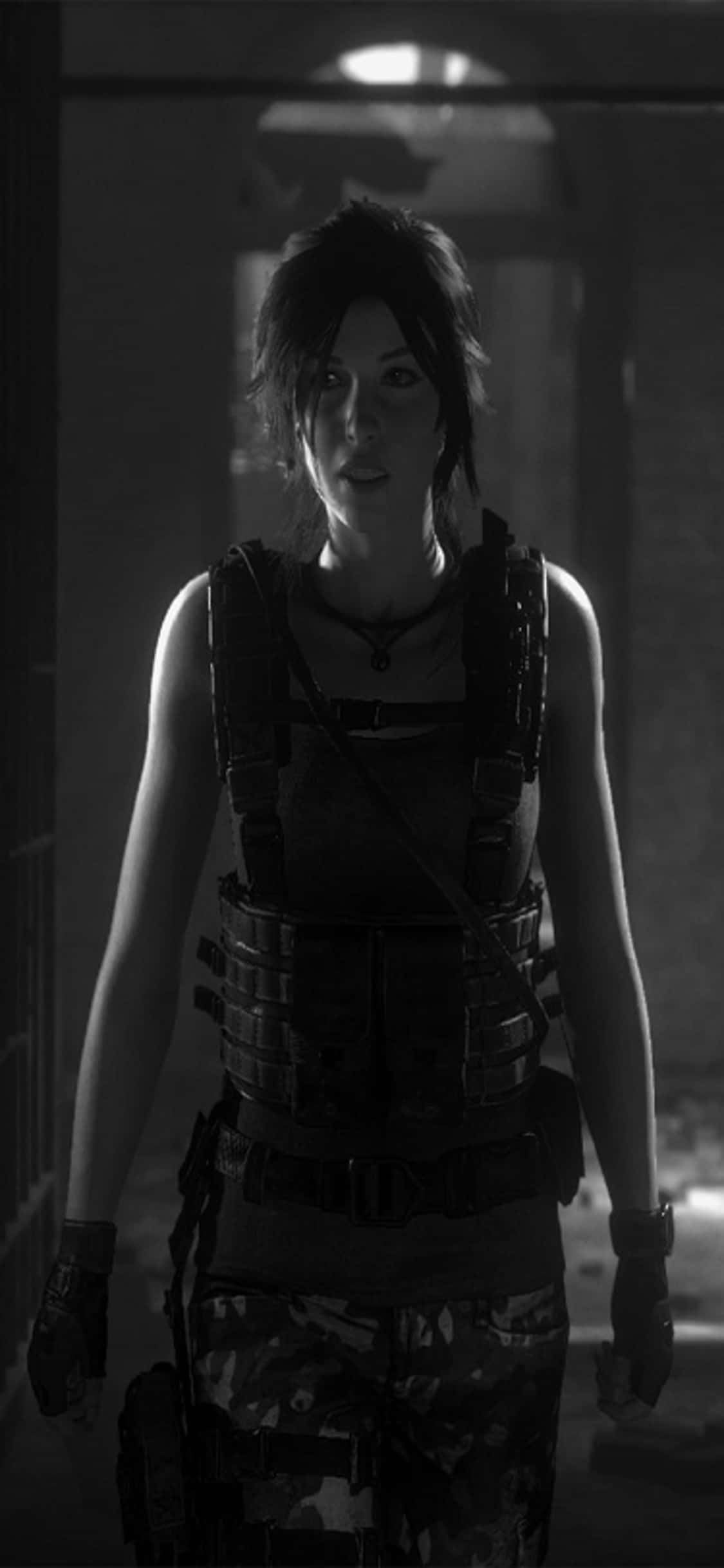 Испытайте прилив адреналина от Shadow Of The Tomb Raider на своем iPhone X Шпалери