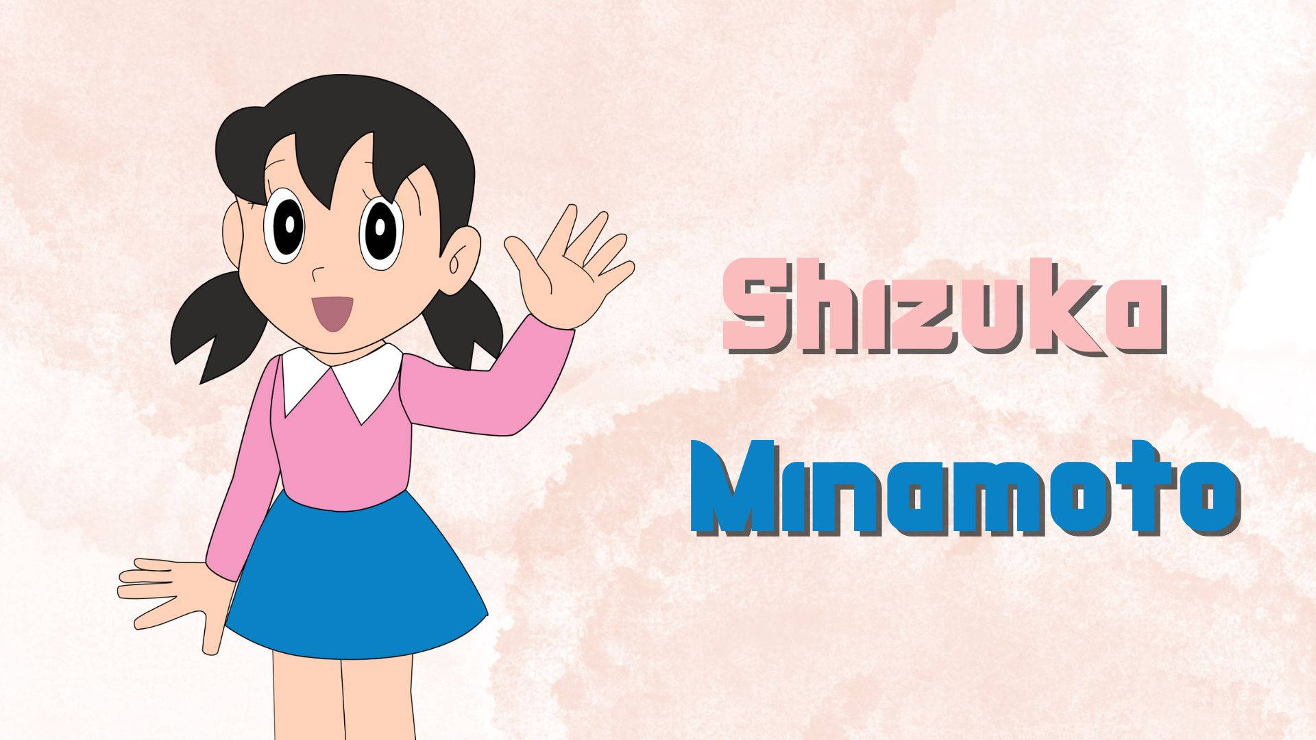 Shizuka Doraemon Пастельно-рожевий Шпалери