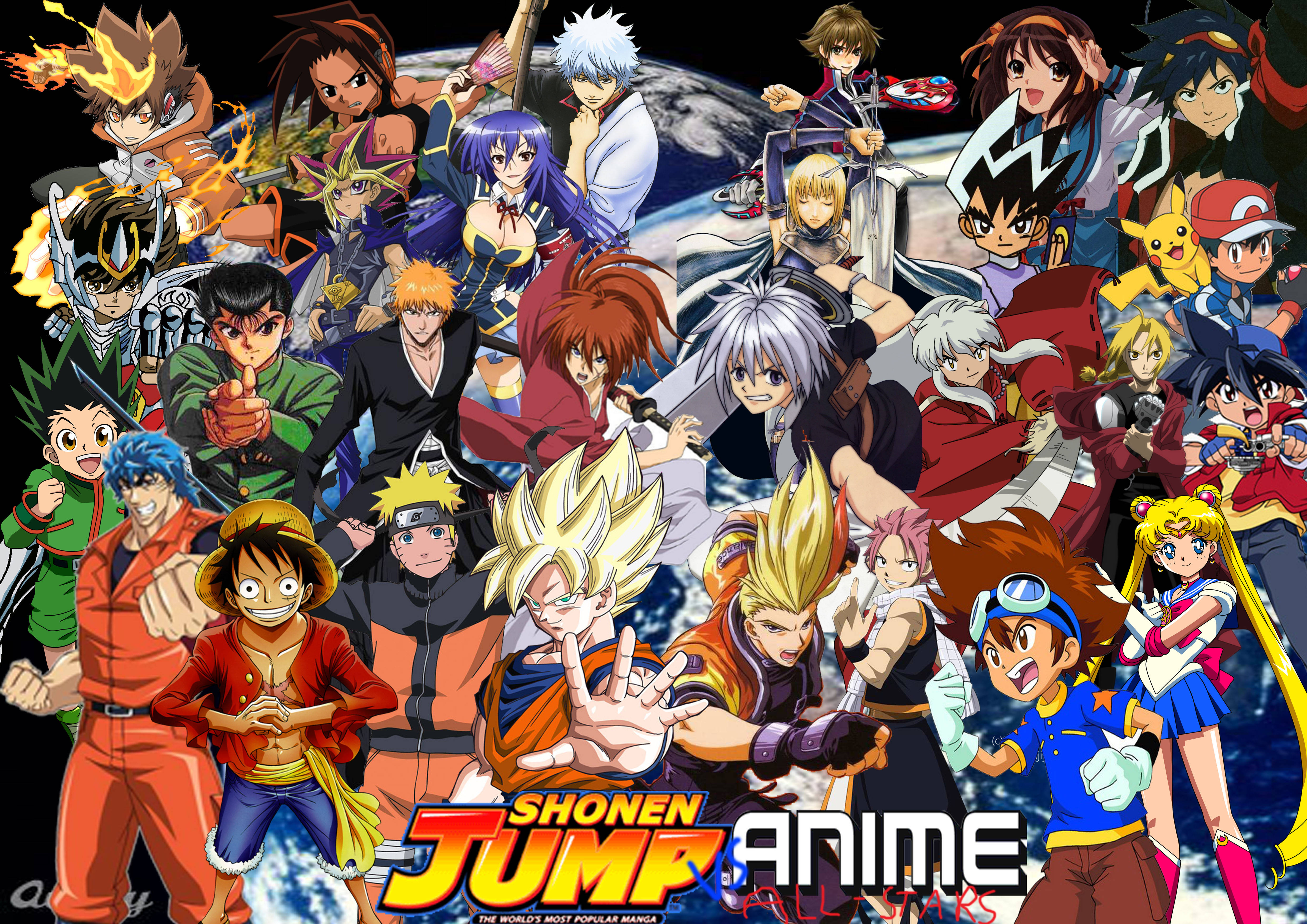 Усі персонажі аніме Shonen Jump Шпалери