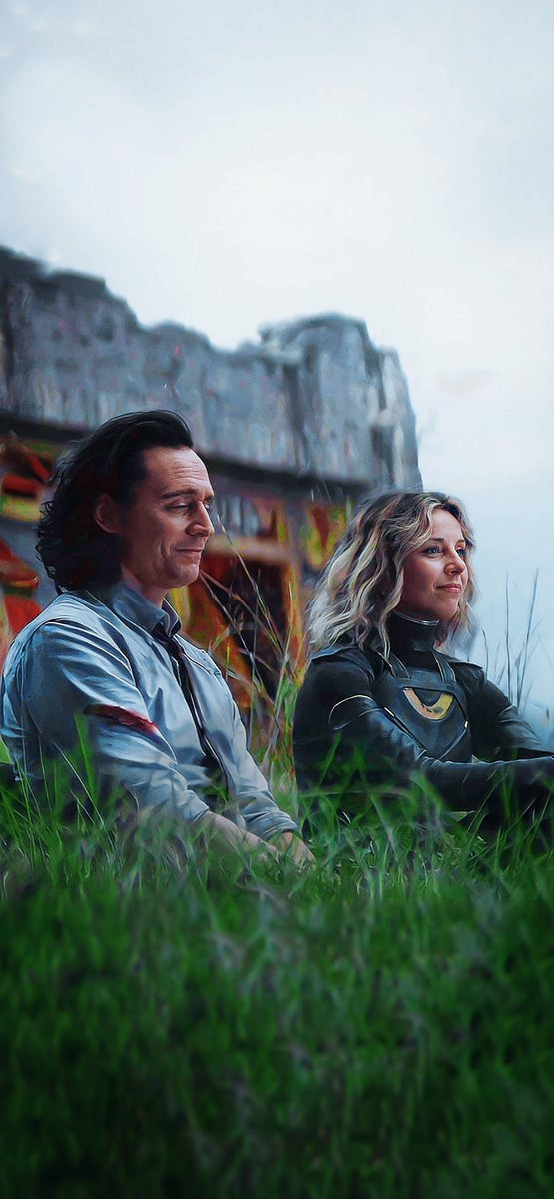 Shy Sylvie And Loki Шпалери