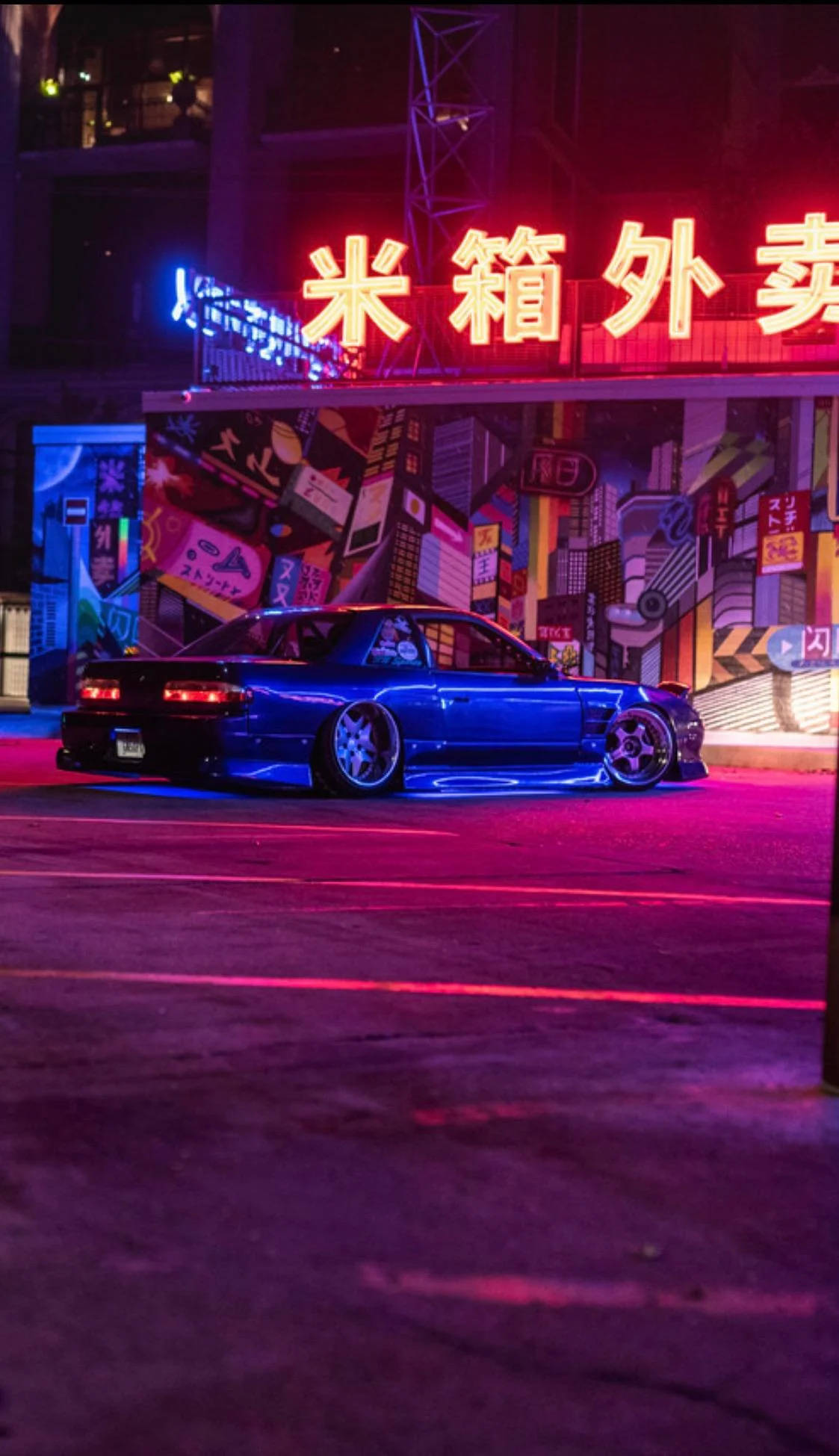 Синій Silvia в стилі JDM Шпалери