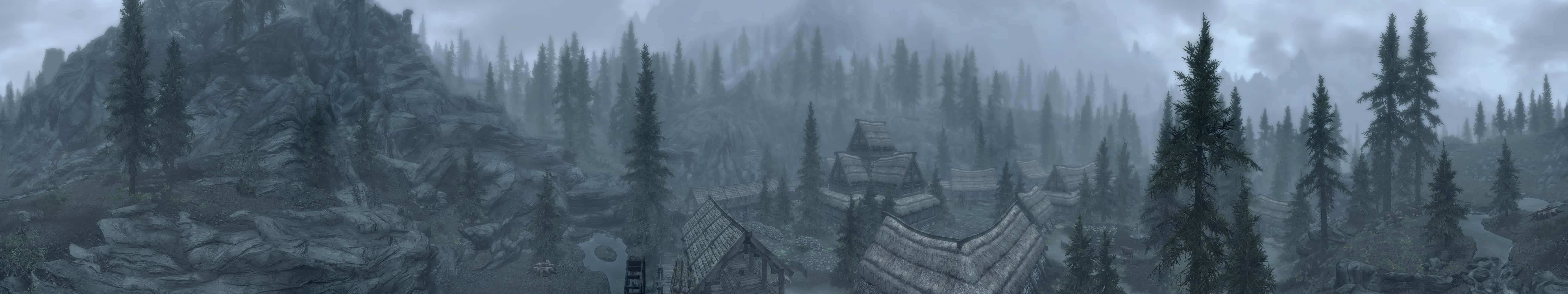 Черно-серый фон Skyrim для монитора Pixel 3 Шпалери