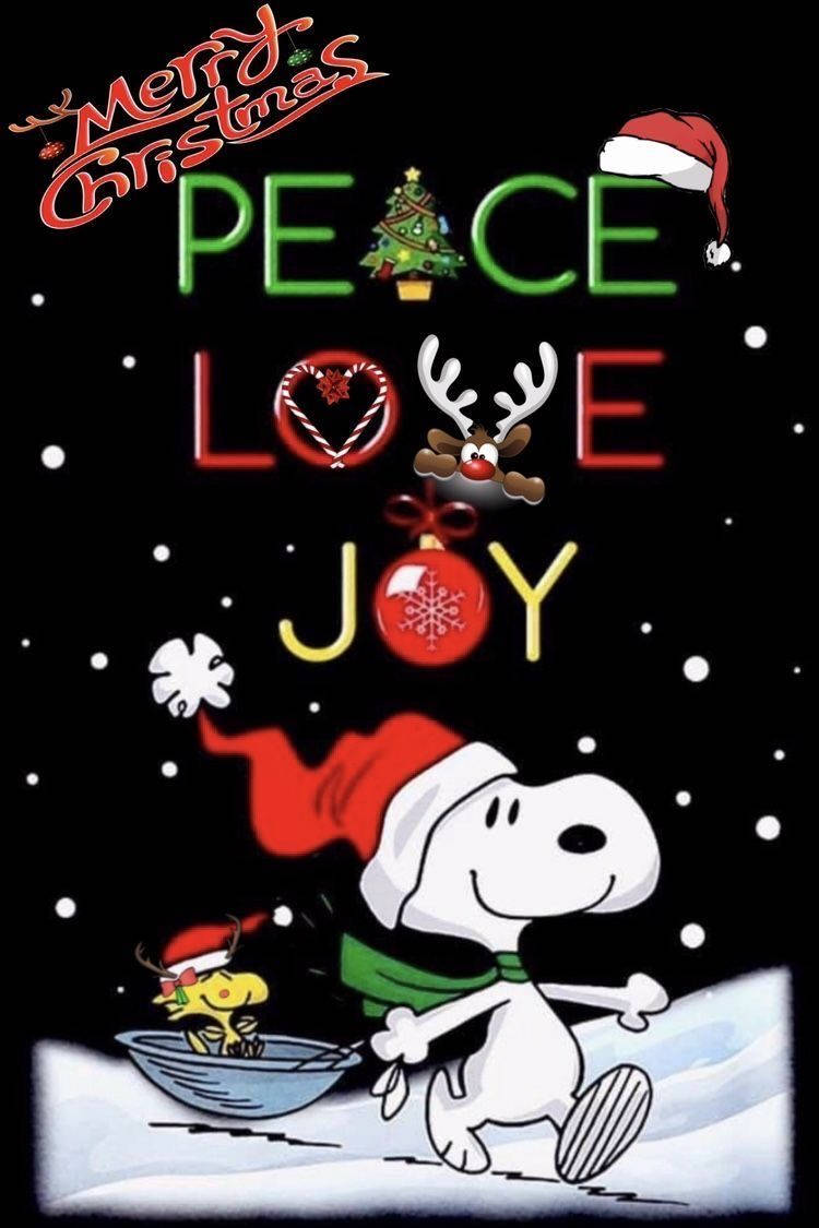 Snoopy Різдво Мир Любов Радість Шпалери
