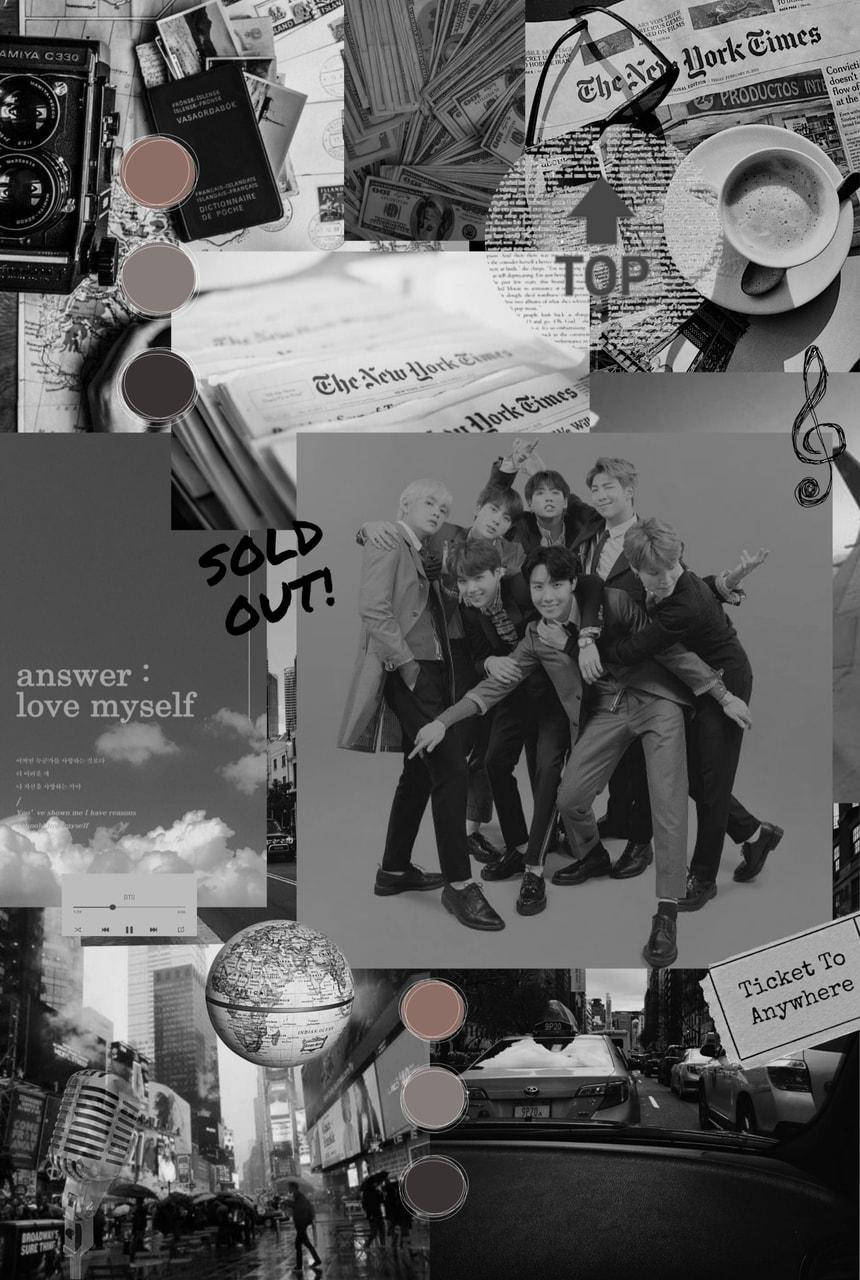 Sold Out! Чорна естетика BTS Шпалери