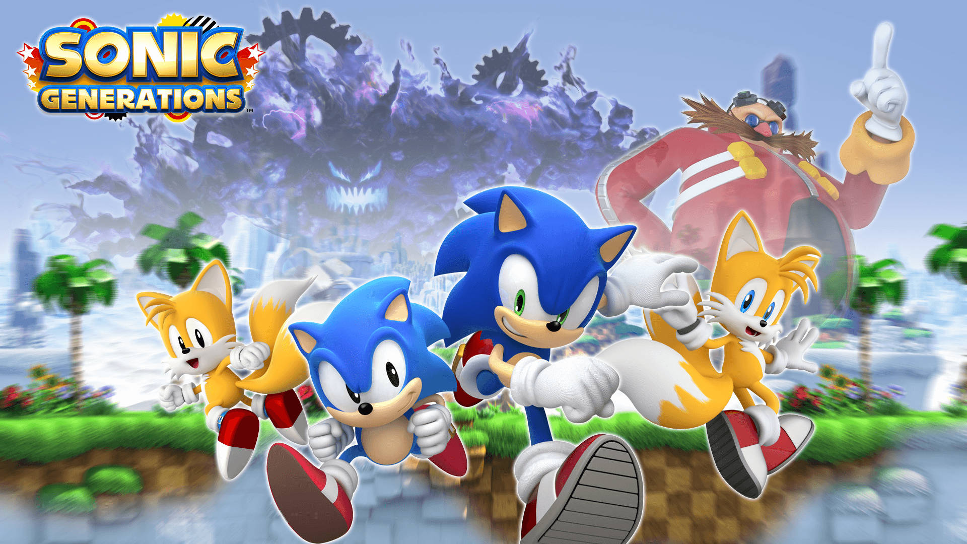 Обкладинка шпалер платформової гри Sonic Generations у HD.
