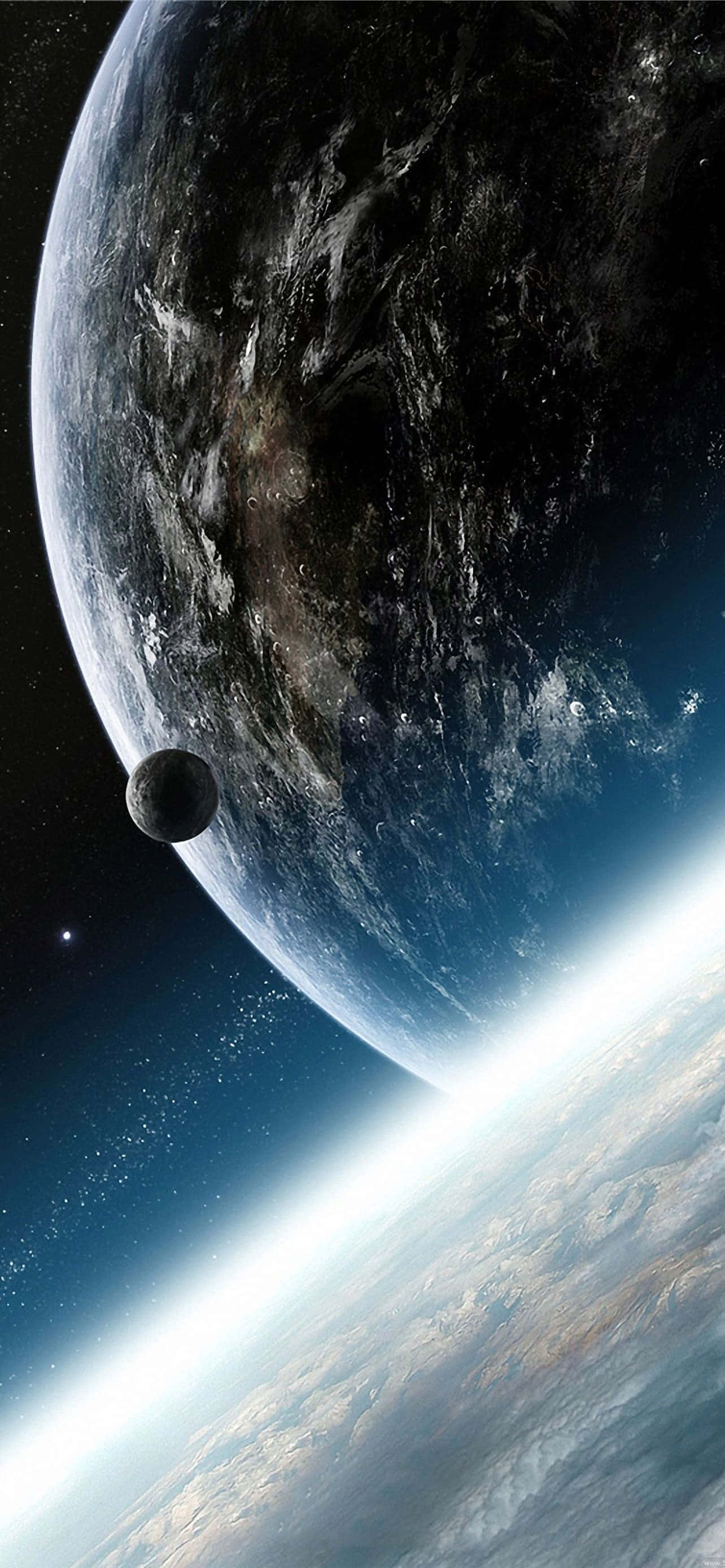 Піддайтесь красоте космоса с Space Zoom Шпалери
