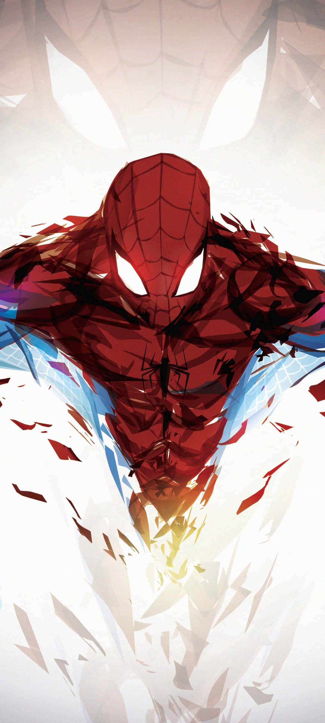 Spider-Man летит по воздуху Шпалери