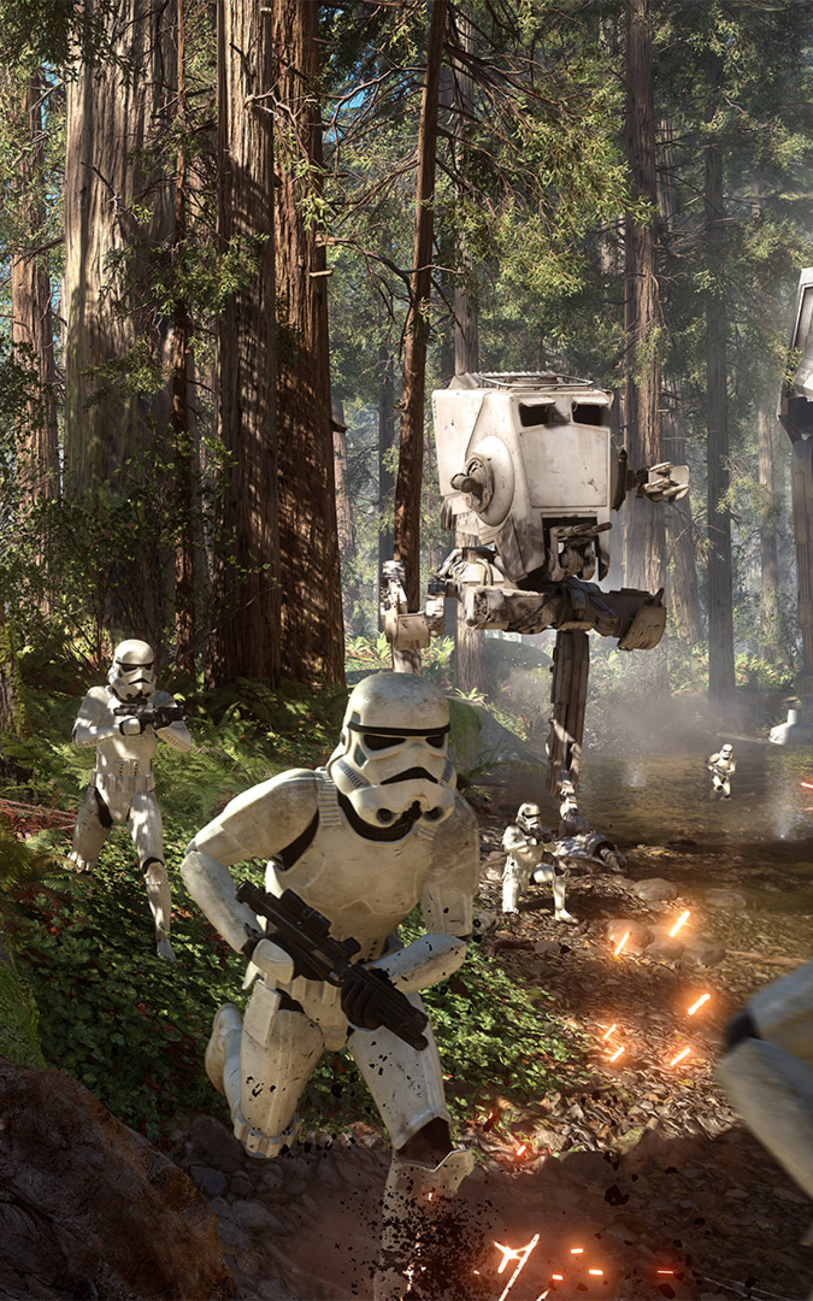 Штурмовики в действии Star Wars для планшета Шпалери
