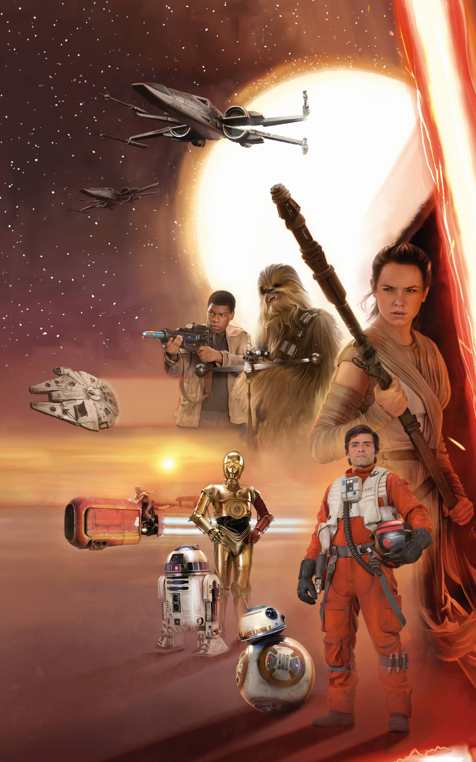 Персонажи Star Wars для планшета Шпалери