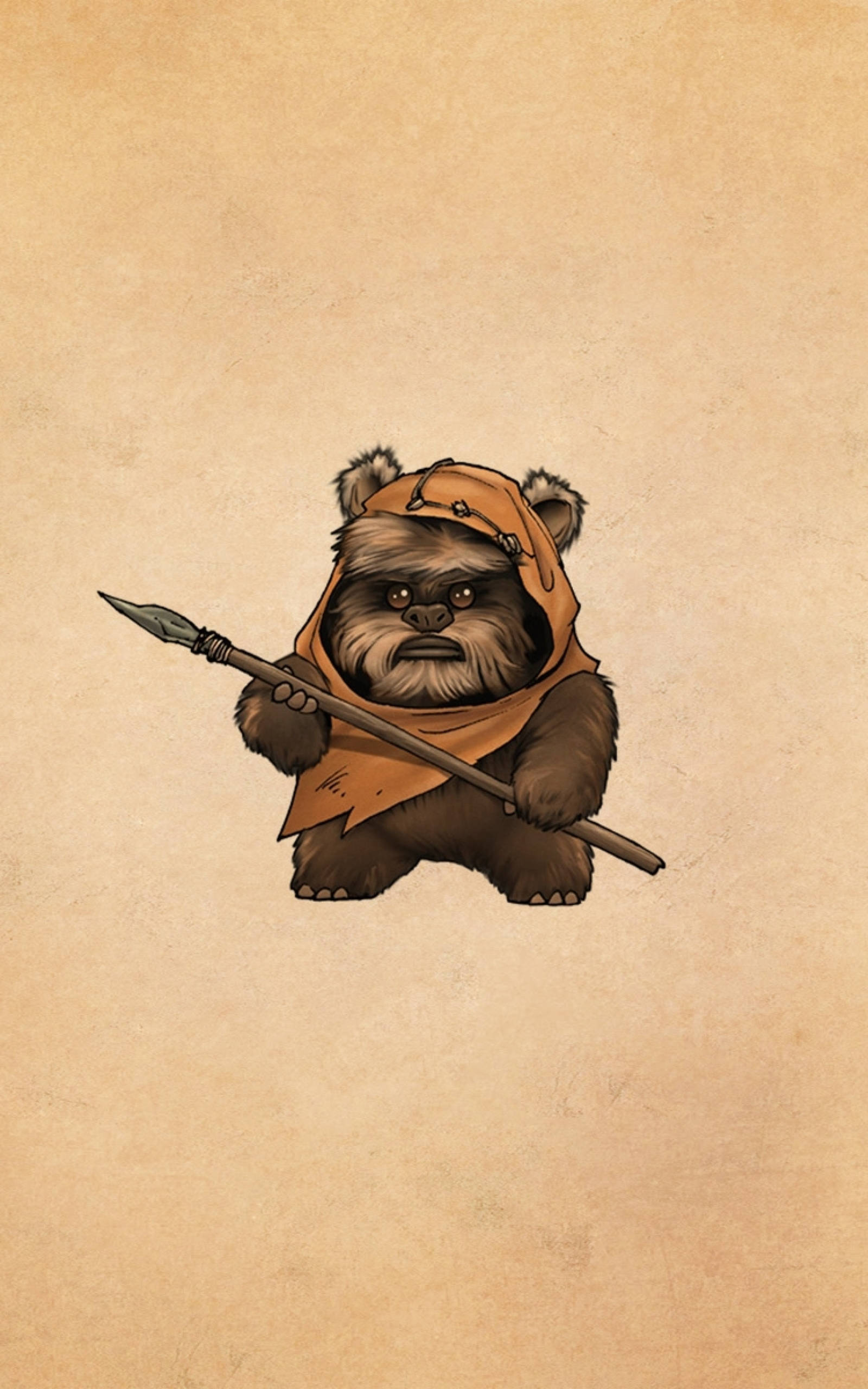 Милый евок Star Wars для планшета Шпалери