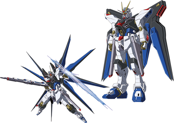 Strike Freedom Gundam у двох позах Шпалери