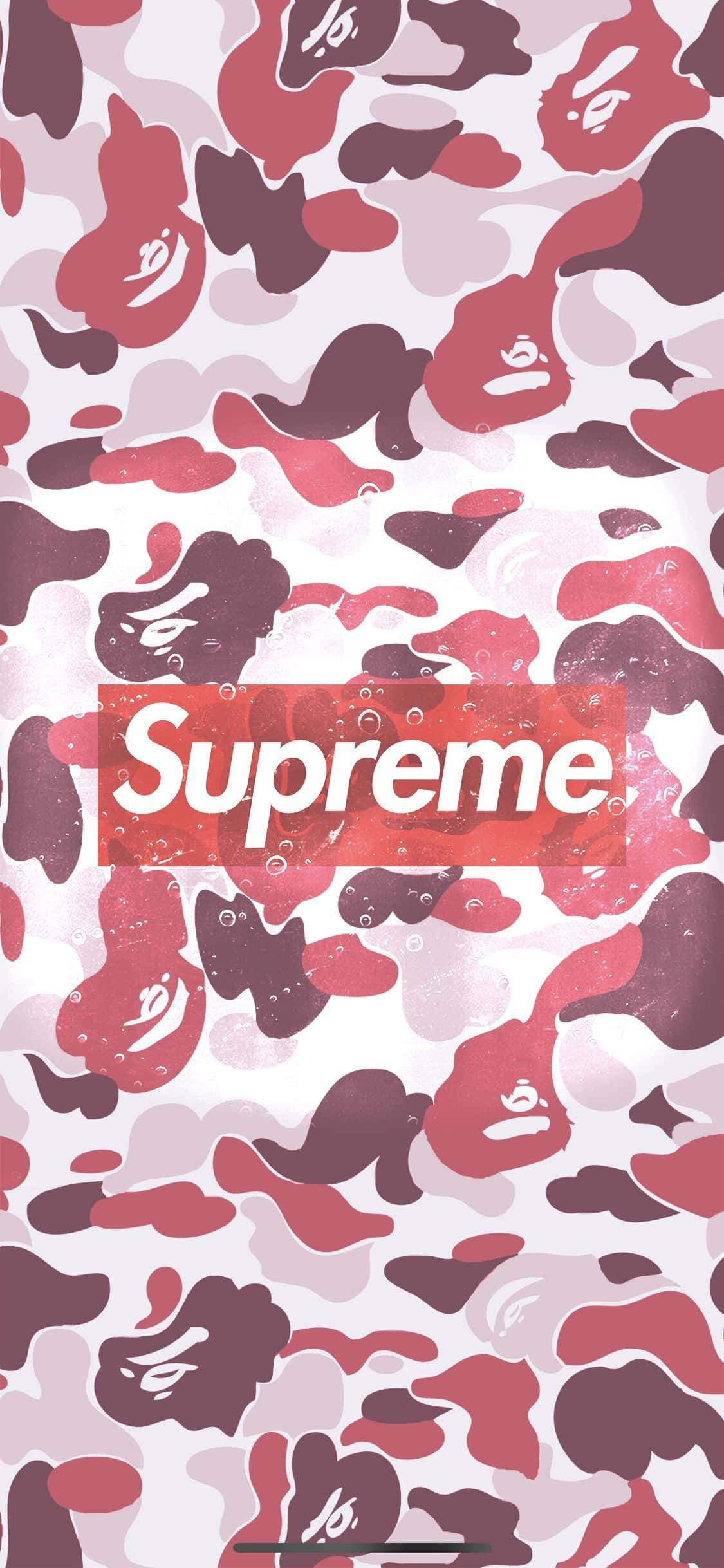 Дизайнерский камуфляжный узор Supreme для iPhone Шпалери