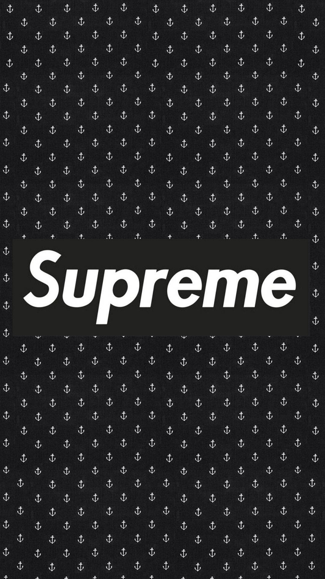 Бренд Supreme в черно-белом стиле Шпалери