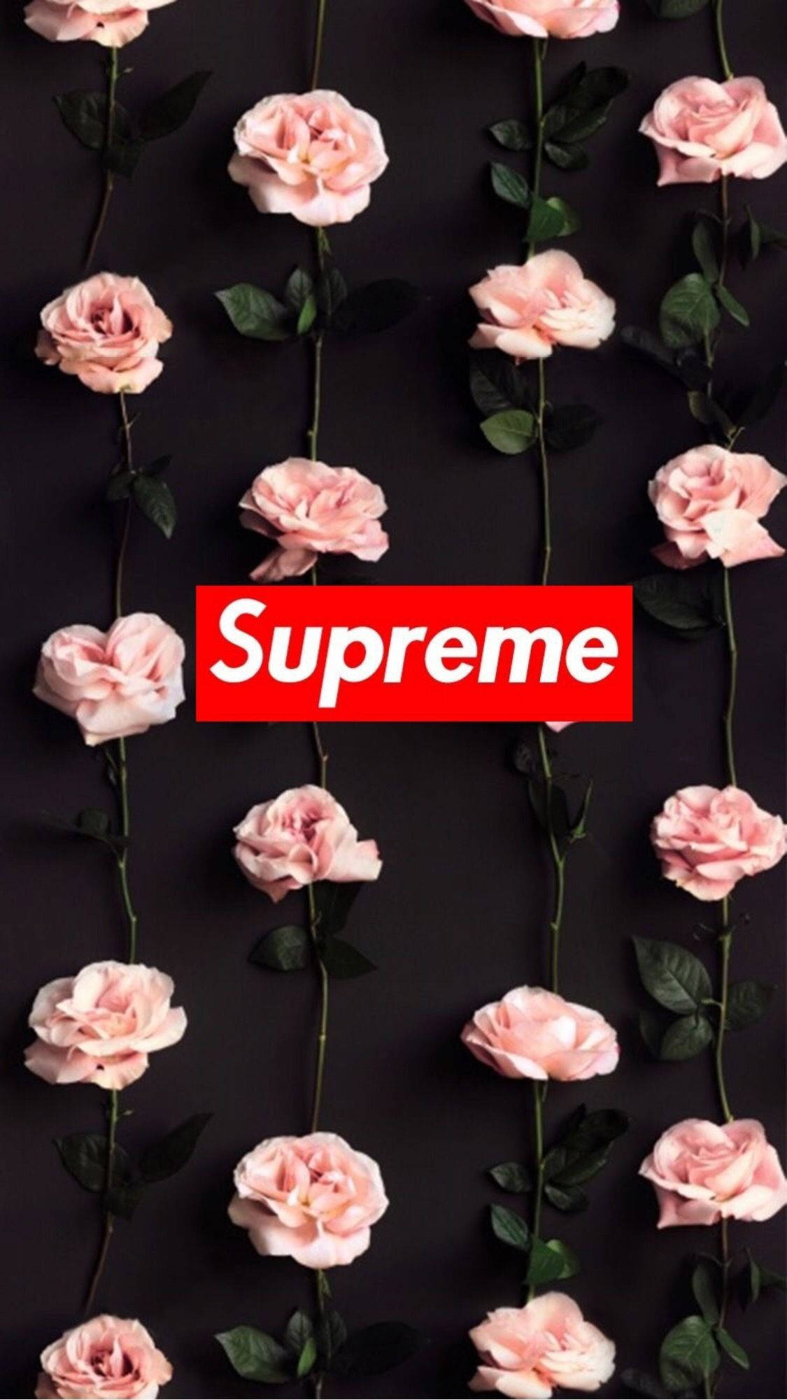 Supreme Рожеві Квіти Милий Айфон Шпалери