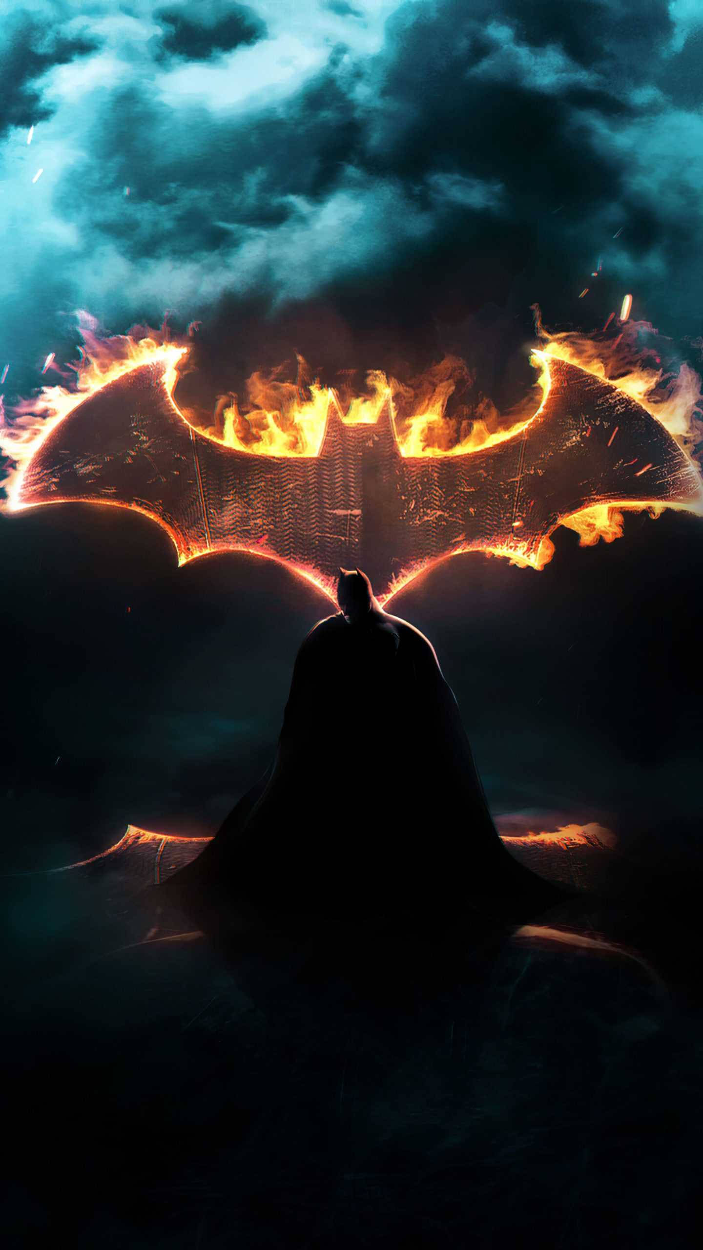 The Batman iPhone полум'я Шпалери