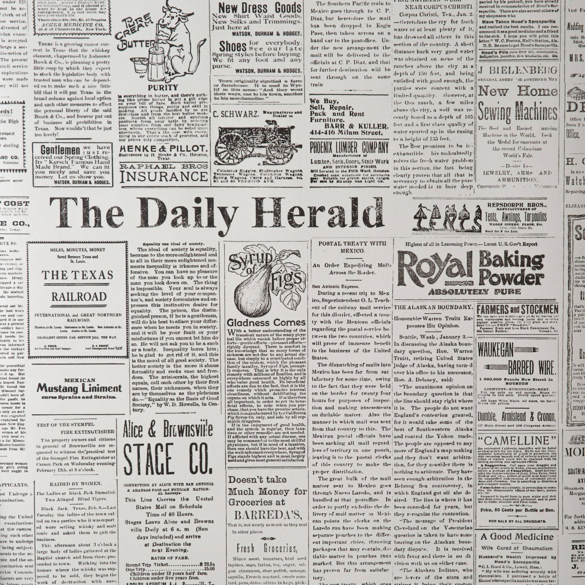 Газетная эстетика The Daily Herald Шпалери