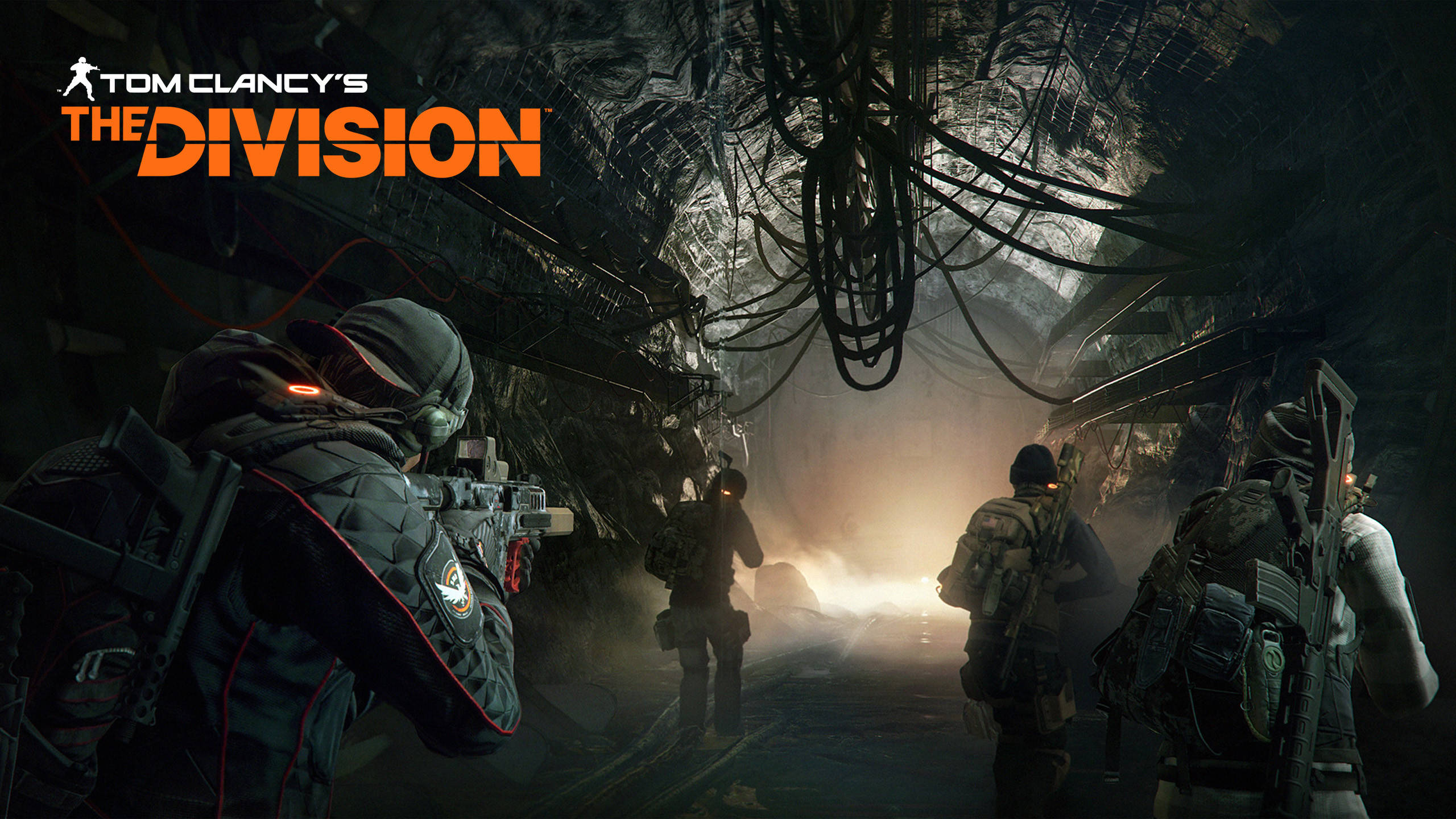 The Division 4K Солдати в темному лісу Шпалери