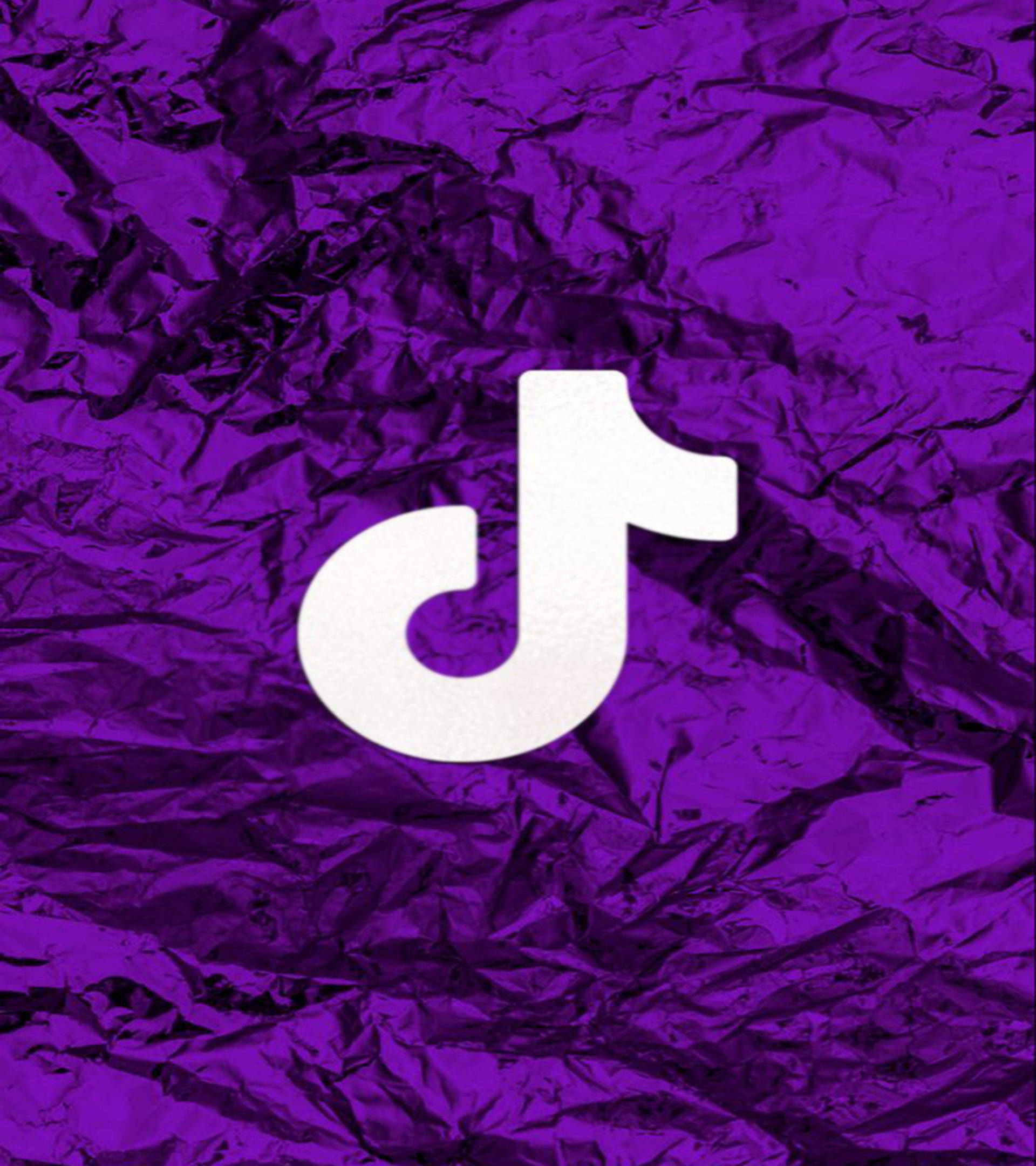 Глибокий фіолетовий драпірованный фон с логотипом TikTok Шпалери