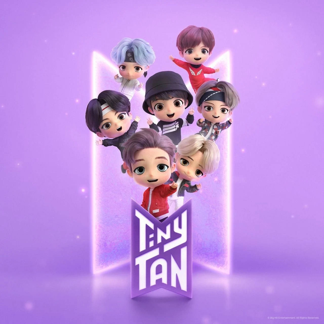 Tiny Tan BTS з логотипом Шпалери